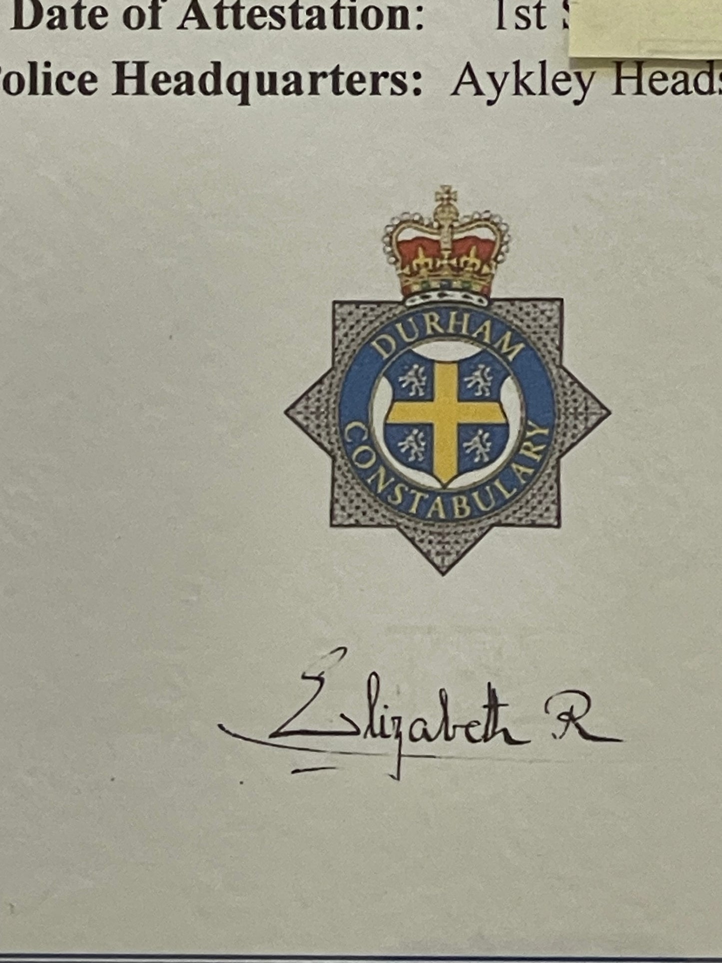 Police Attestation Personalised framed Gift. All Forces Available