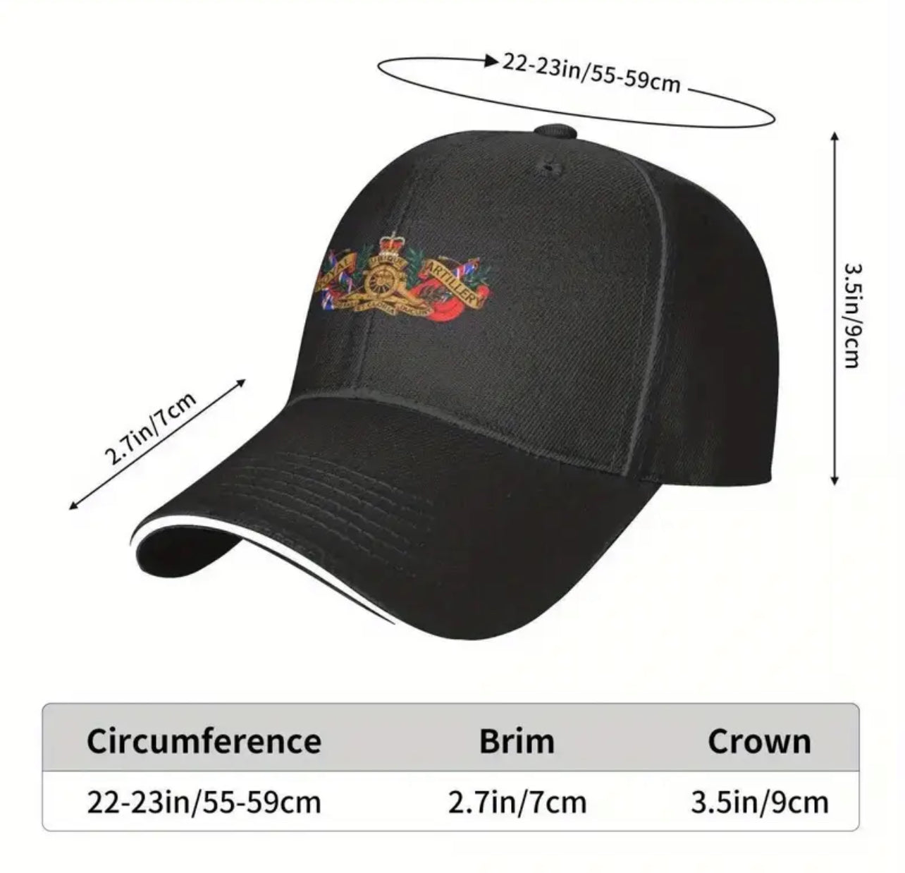 Royal Artillery Baseball Cap Unisex Navy Adjustable Hat FREEPOST UK