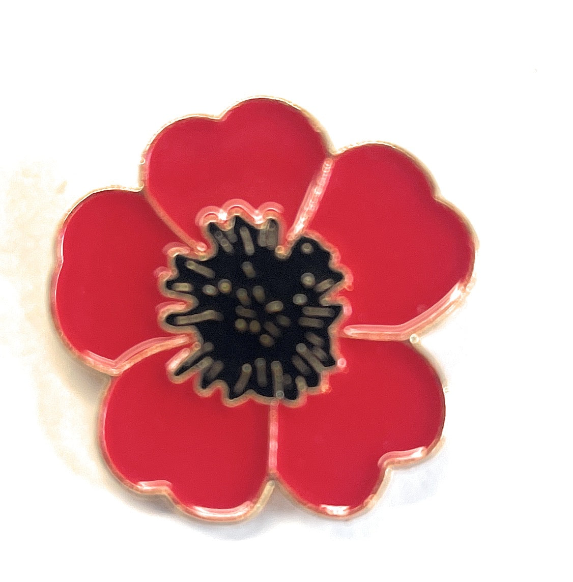 Remembrance Poppy lapel badge 25mm unisex