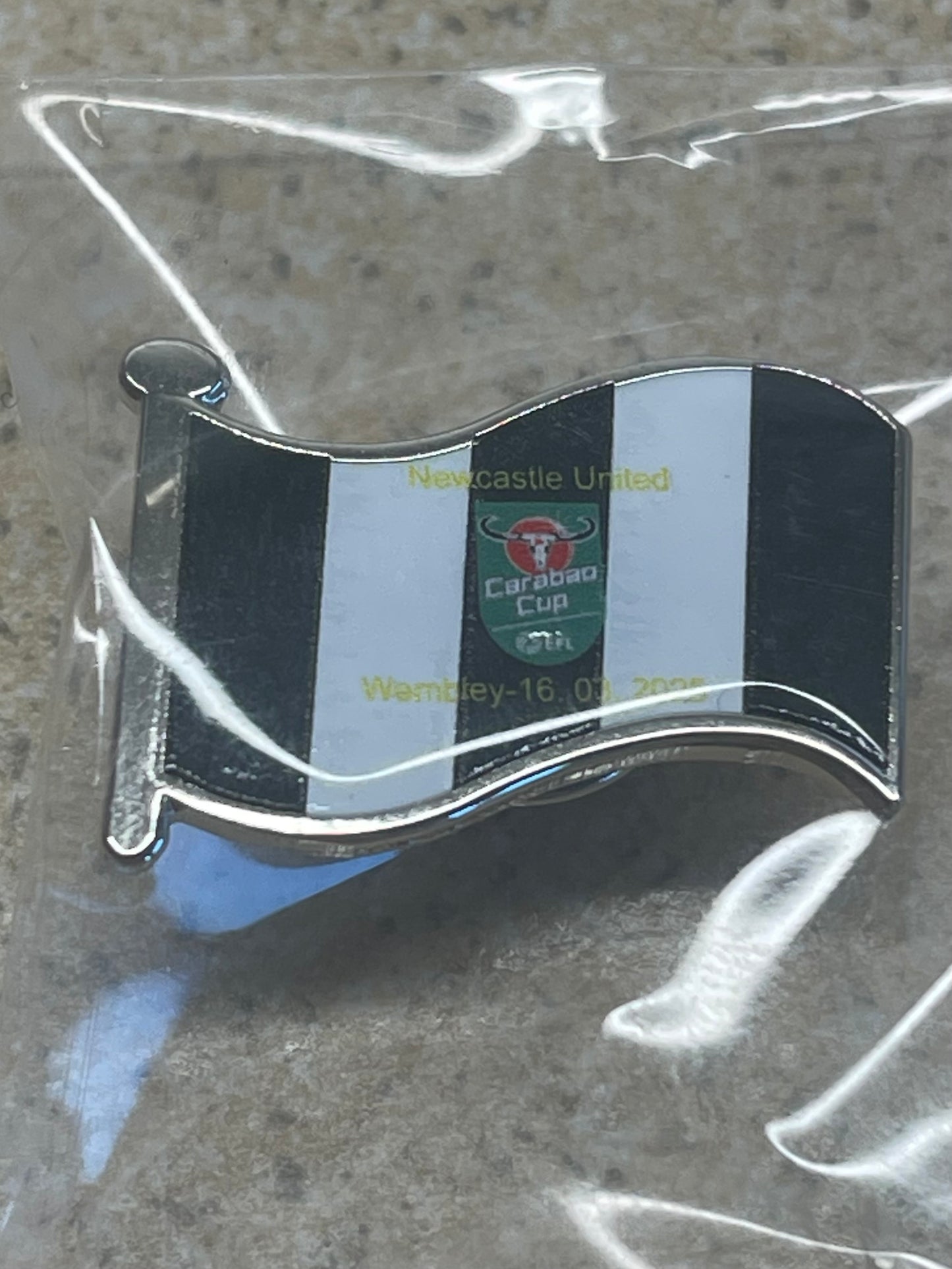 Limited Edition Wembley Carabou Cup 2025 Badge Toon Army Newcastle United