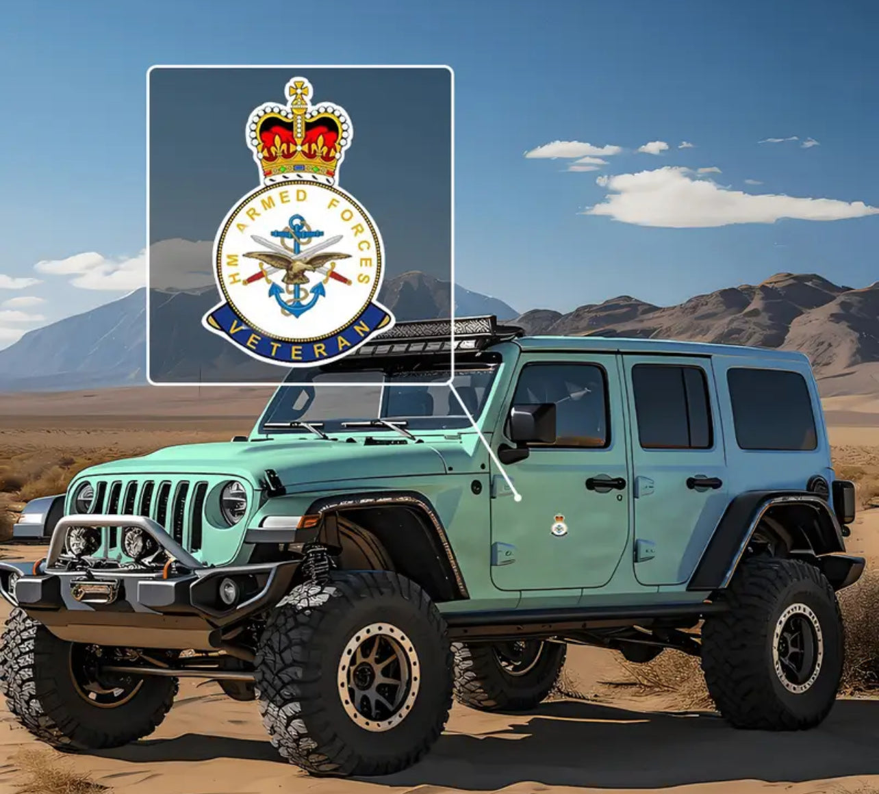 HM Armed Forces Veteran Car/Window/Bumper vinyl sticker/decal Veterans UK