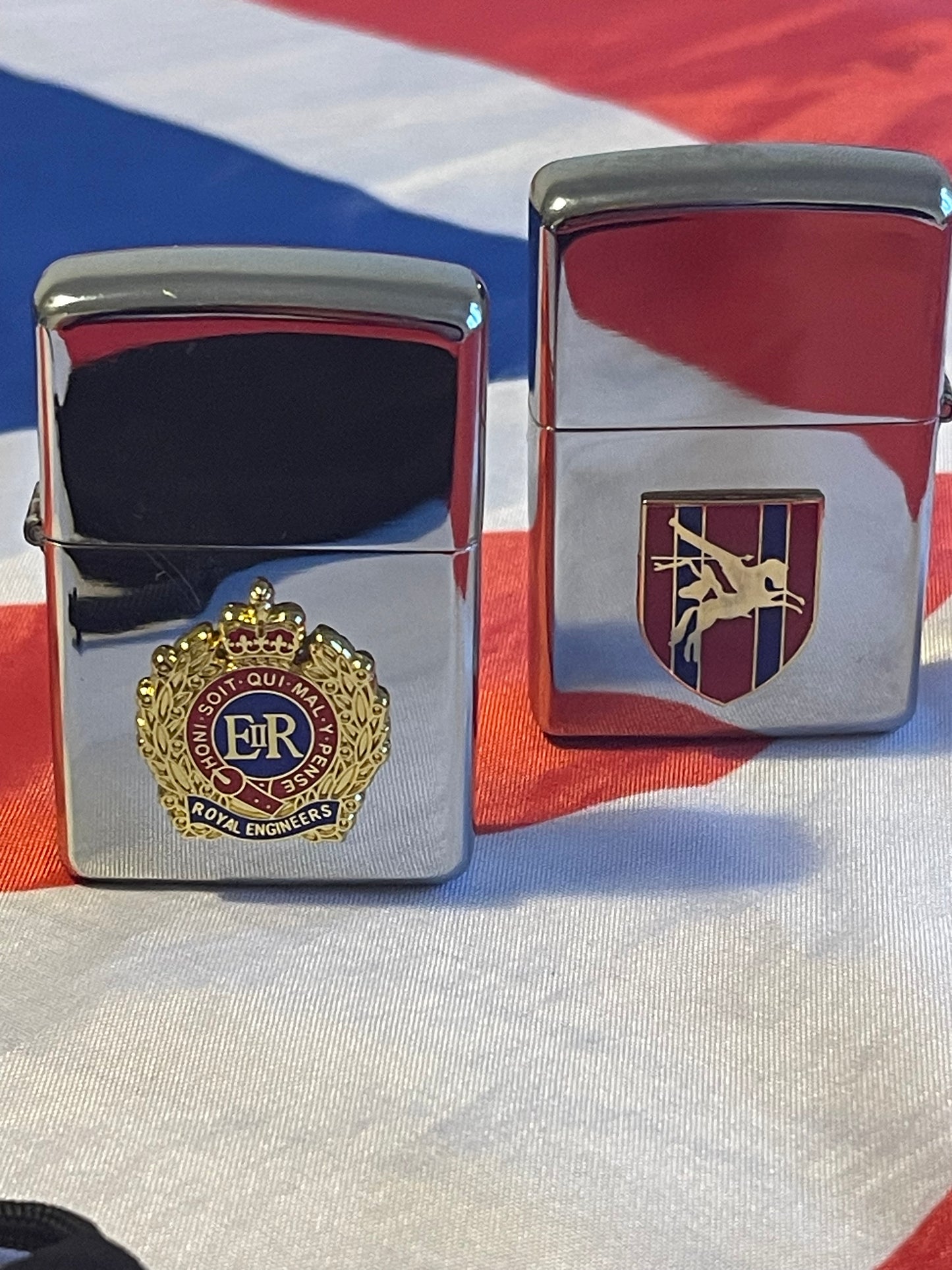 9 Squadron Para RE Windproof Chrome Lighter