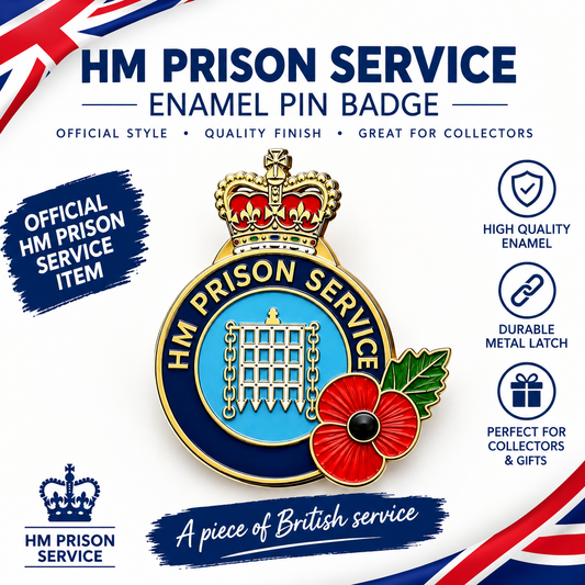 HM Prison Service Remembrance Poppy Badge — FREEPOST