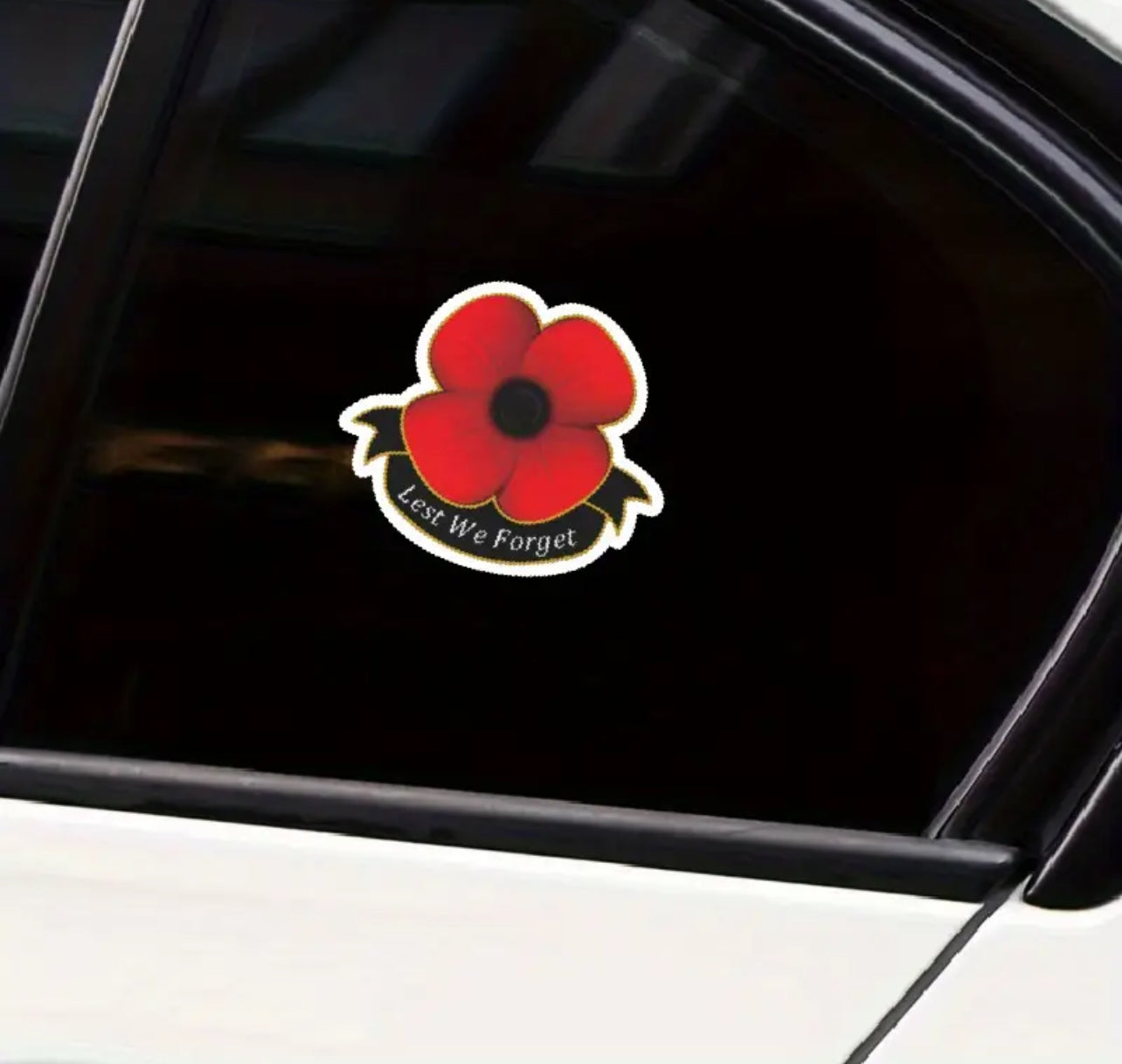 Remembrance Poppyy Veteran Car/Window/Bumper vinyl sticker/decal Veterans UK