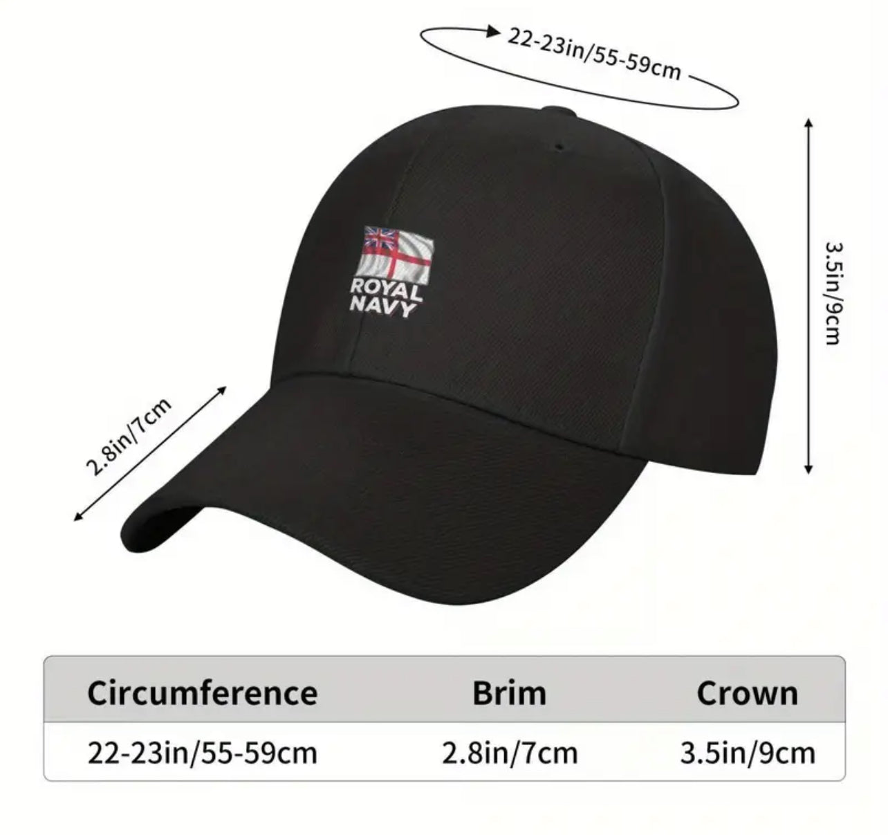 ROYAL NAVY RN Baseball Cap Unisex Navy Adjustable Hat FREEPOST UK