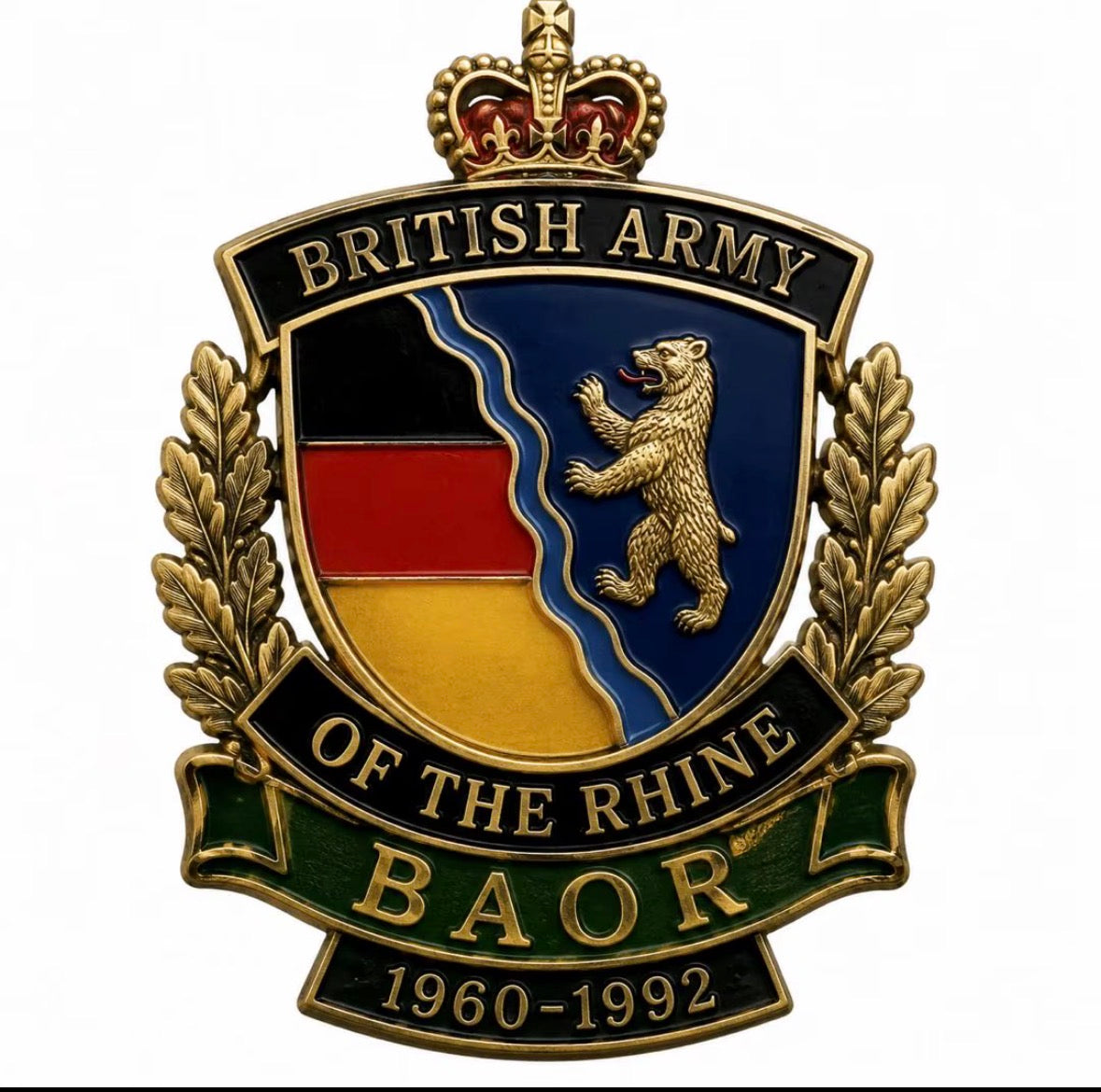 BAOR Veteran Pin Badge British Army Of The Rhine Lapel Pin FREEPOST