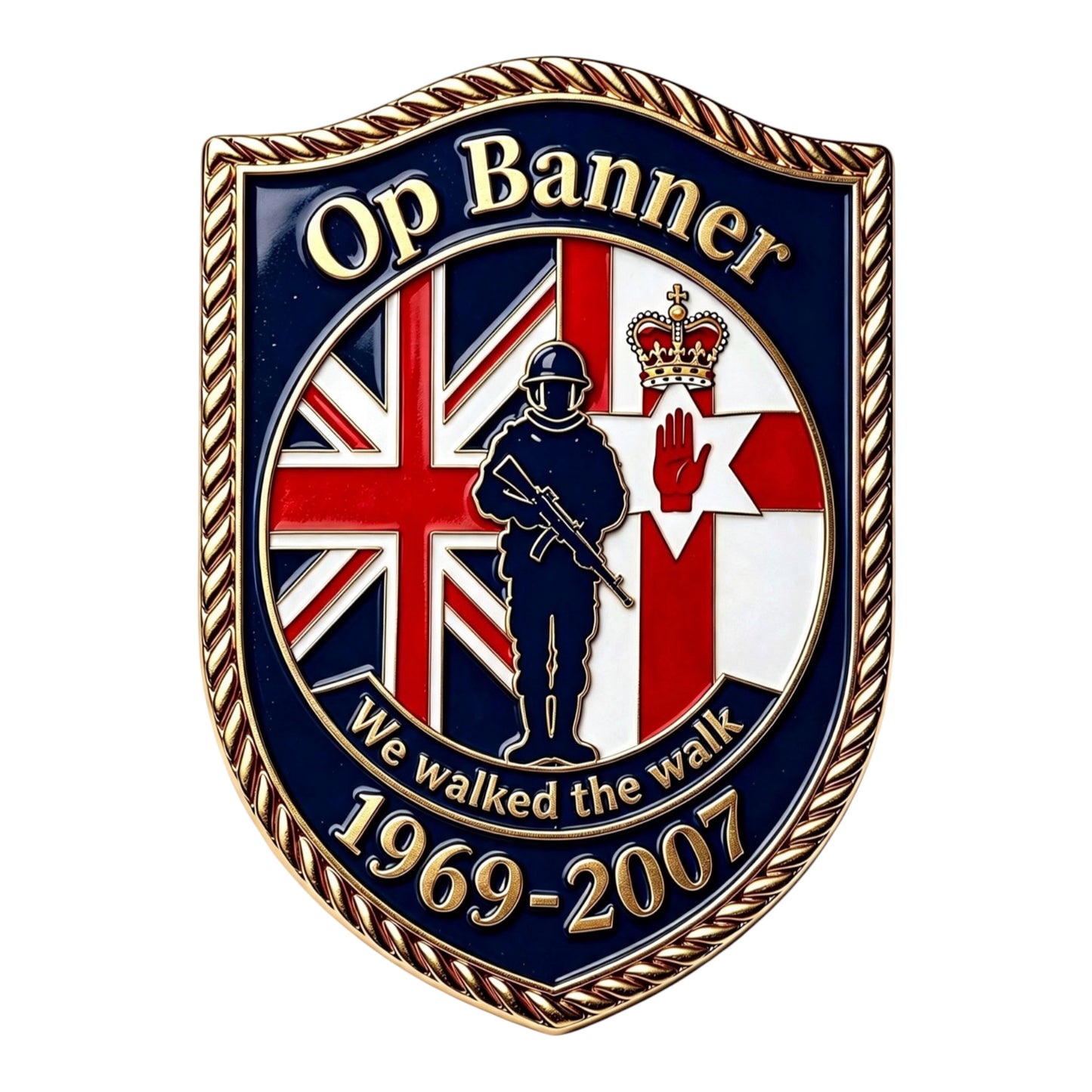 Operation Banner We walked The Walk Northern Ireland 1969-2007 25mm Badge