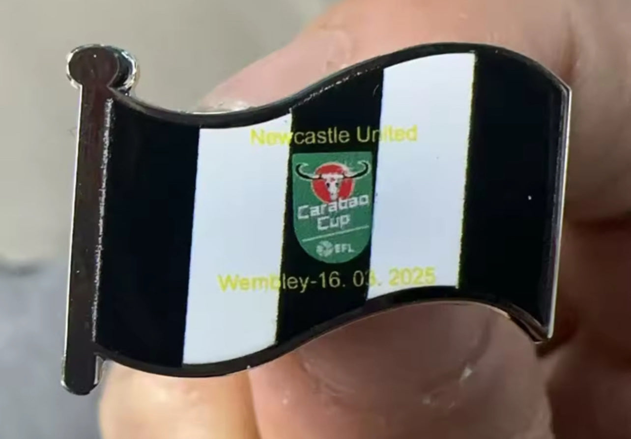 Limited Edition Wembley Carabou Cup 2025 Badge Toon Army Newcastle United