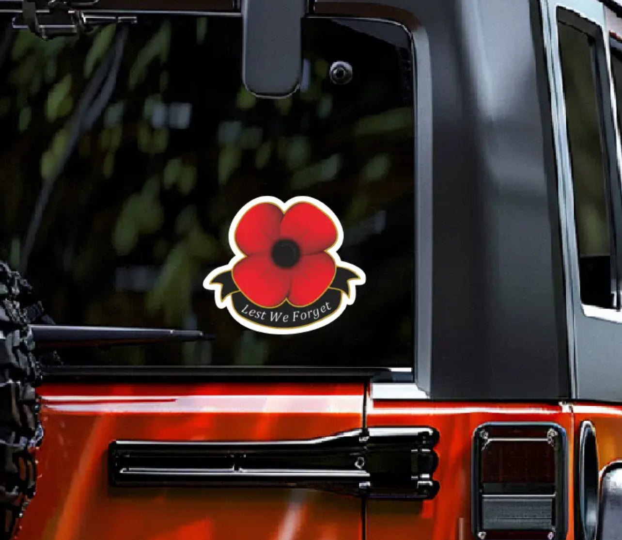 Remembrance Poppyy Veteran Car/Window/Bumper vinyl sticker/decal Veterans UK