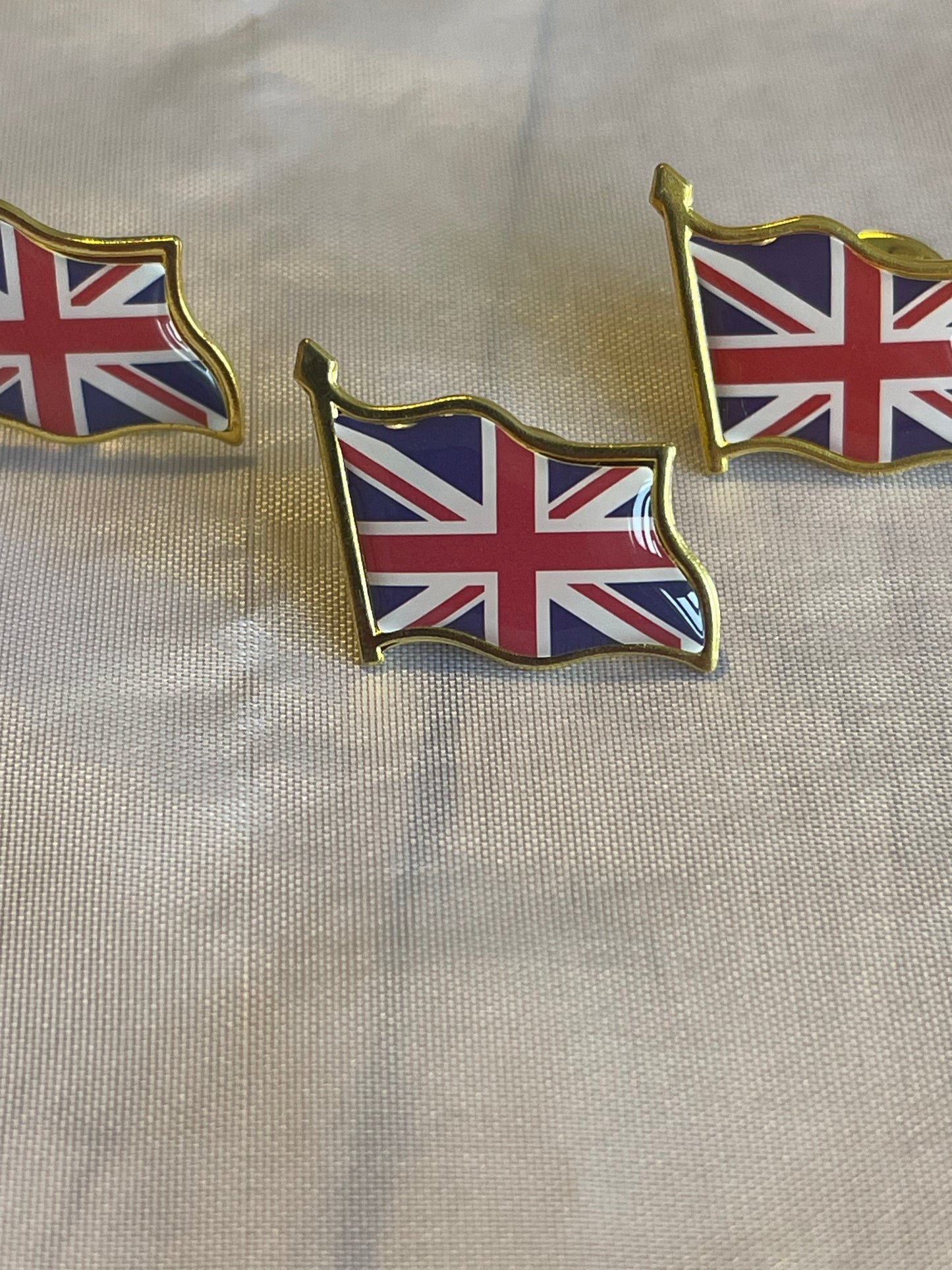 Union Jack/Flag lapel badge with Butterfly Clasp