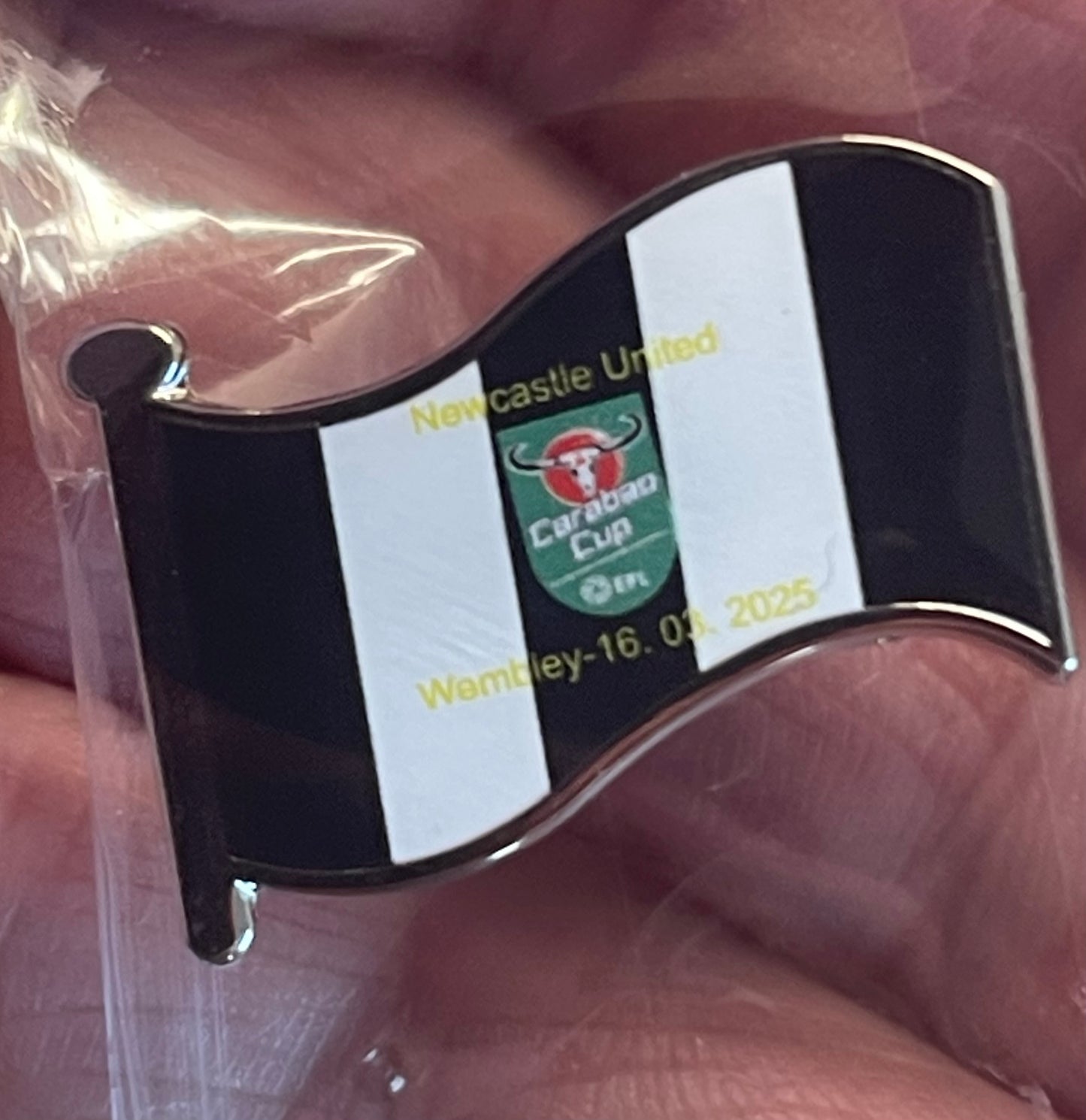 Limited Edition Wembley Carabou Cup 2025 Badge Toon Army Newcastle United