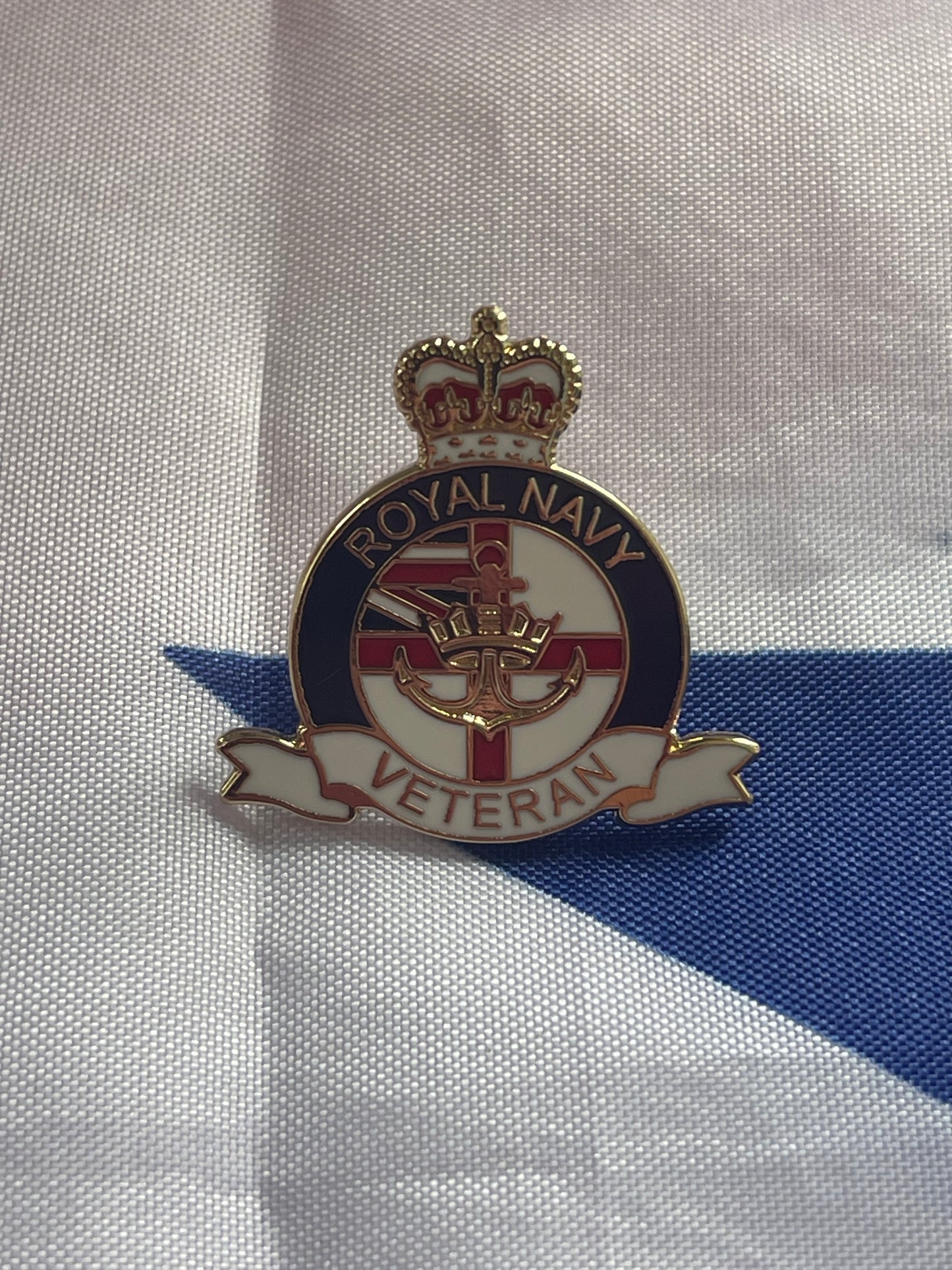 Royal Navy Veterans Enamel Lapel Badge