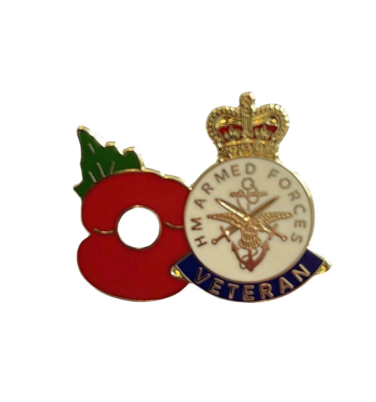 UK veterans armed forces pin badge  RAF Navy british Army Poppy Remembrance