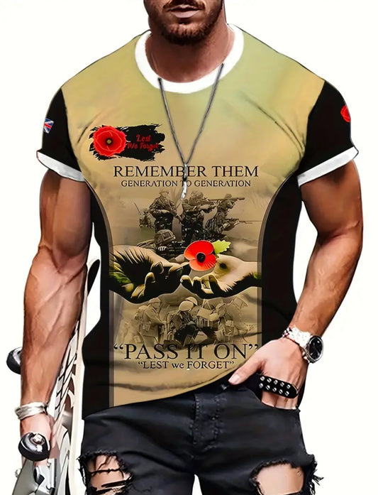 British Army Veteran T Shirt Military Remembrance Armed Forces Mens FREEPOST