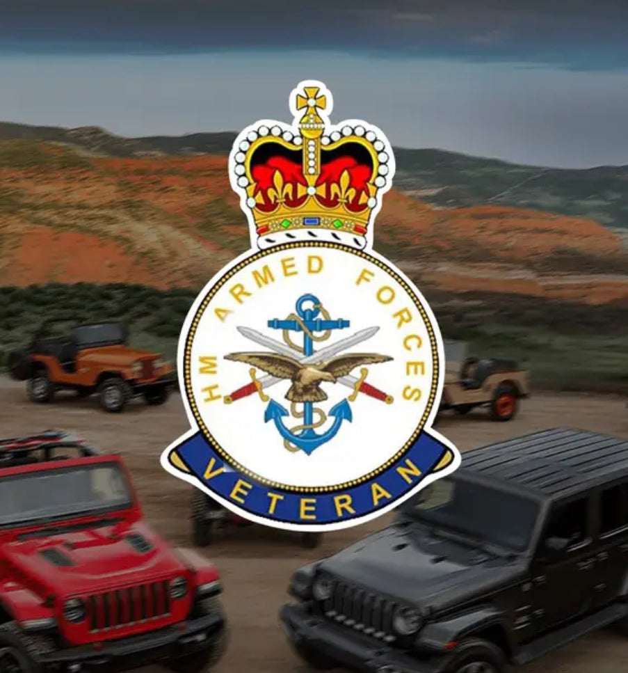 HM Armed Forces Veteran Car/Window/Bumper vinyl sticker/decal Veterans UK