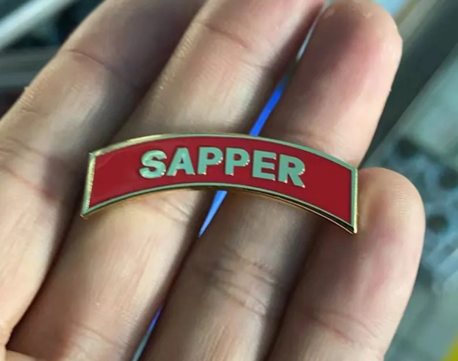 Sapper Lapel badge . Royal Engineers. FREEPOST