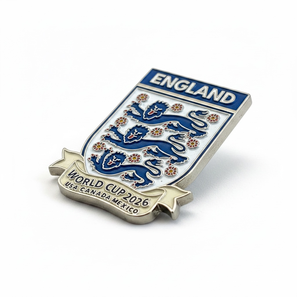 FIFA World Cup 2026 3 Lions Logo Football Pin Badge Brand New!