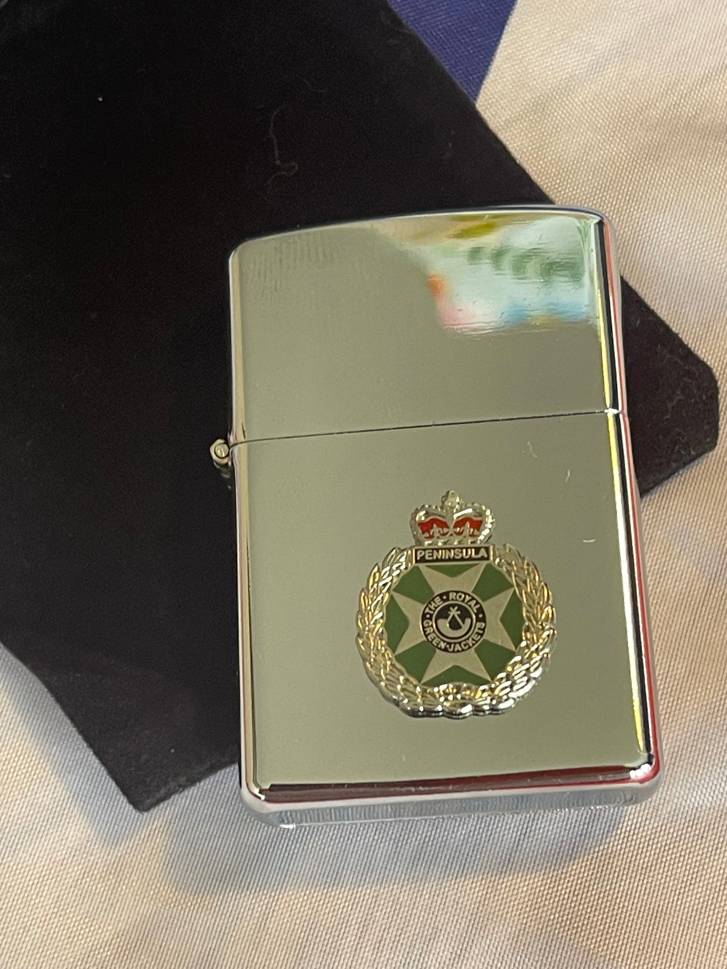 Royal Green Jackets Chrome Windproof Lighter