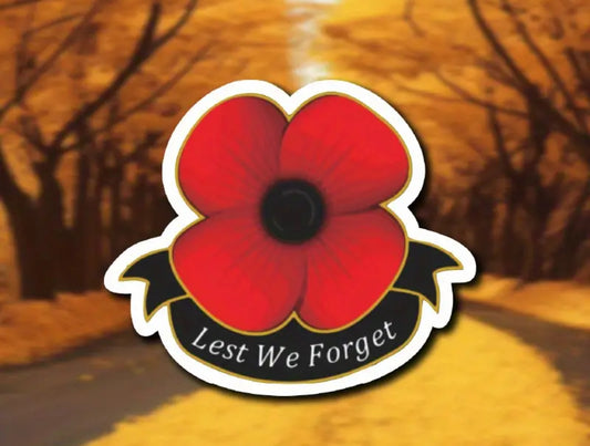 Remembrance Poppyy Veteran Car/Window/Bumper vinyl sticker/decal Veterans UK