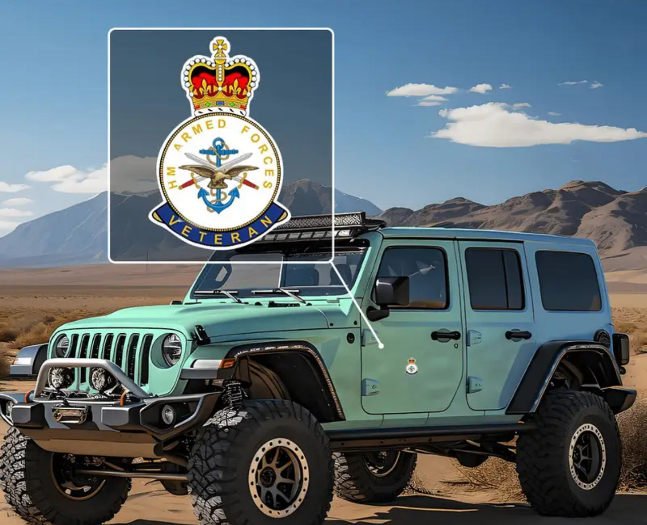HM Armed Forces Veteran Car/Window/Bumper vinyl sticker/decal Veterans UK
