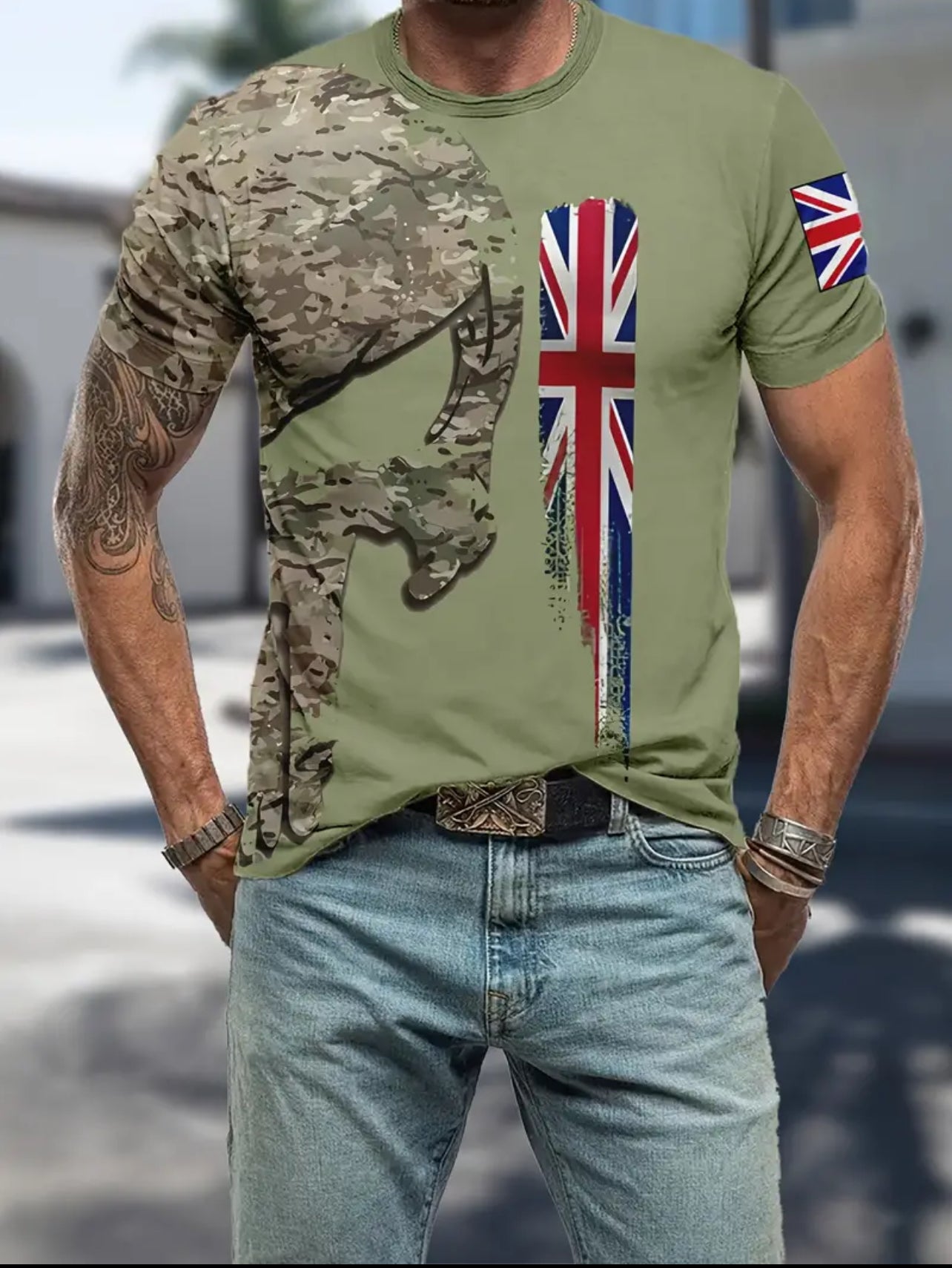 British Army Veteran khaki T Shirt