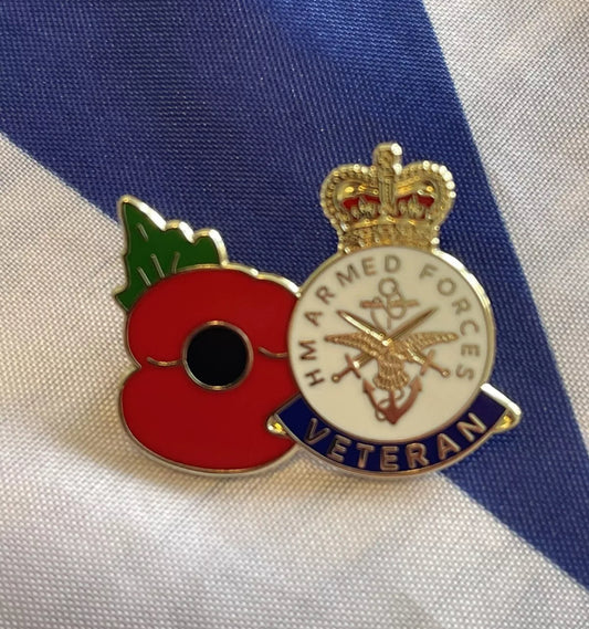 UK veterans armed forces pin badge  RAF Navy british Army Poppy Remembrance