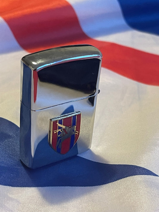 9 Squadron Para RE Windproof Chrome Lighter