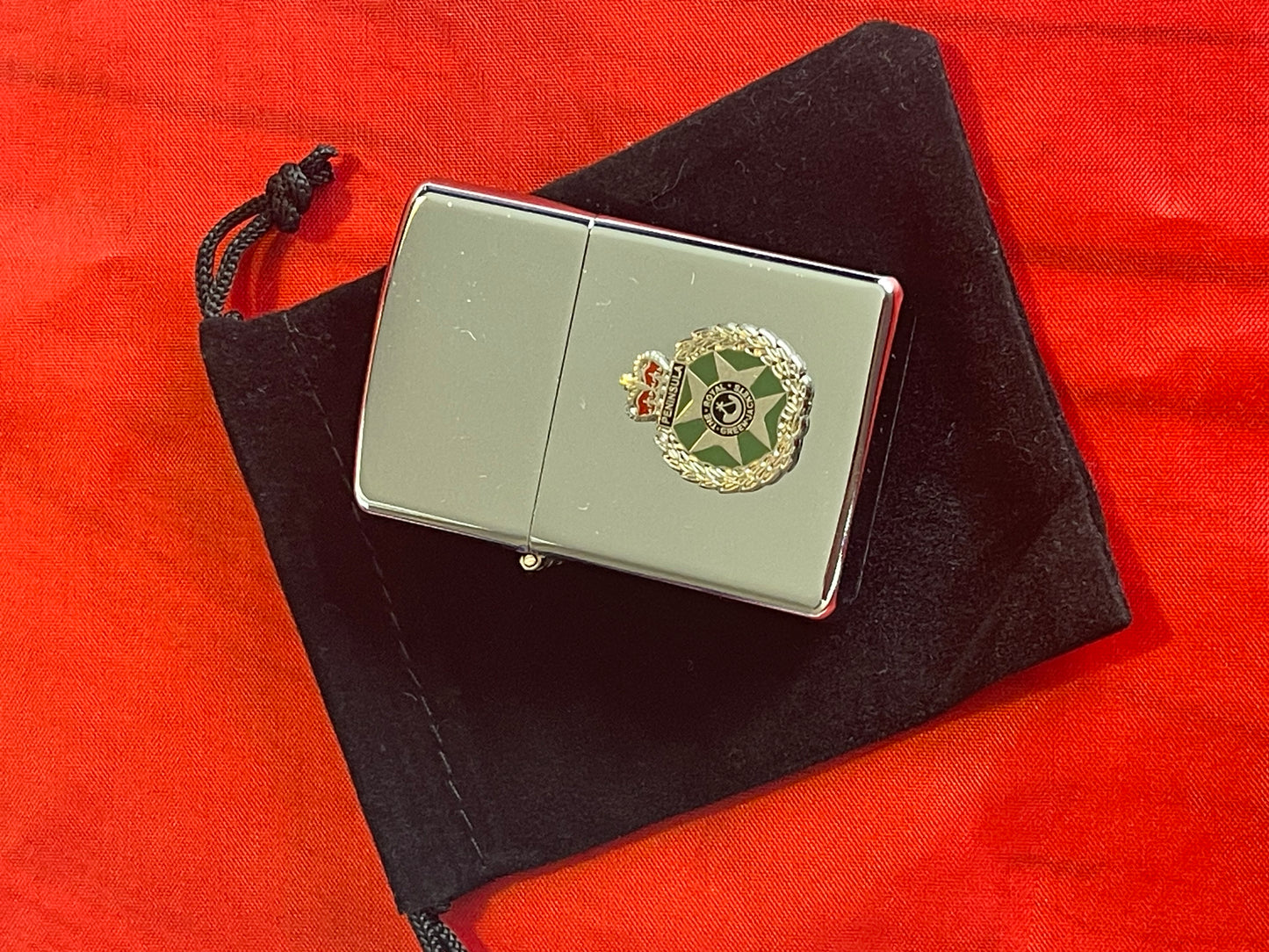 Royal Green Jackets Chrome Windproof Lighter