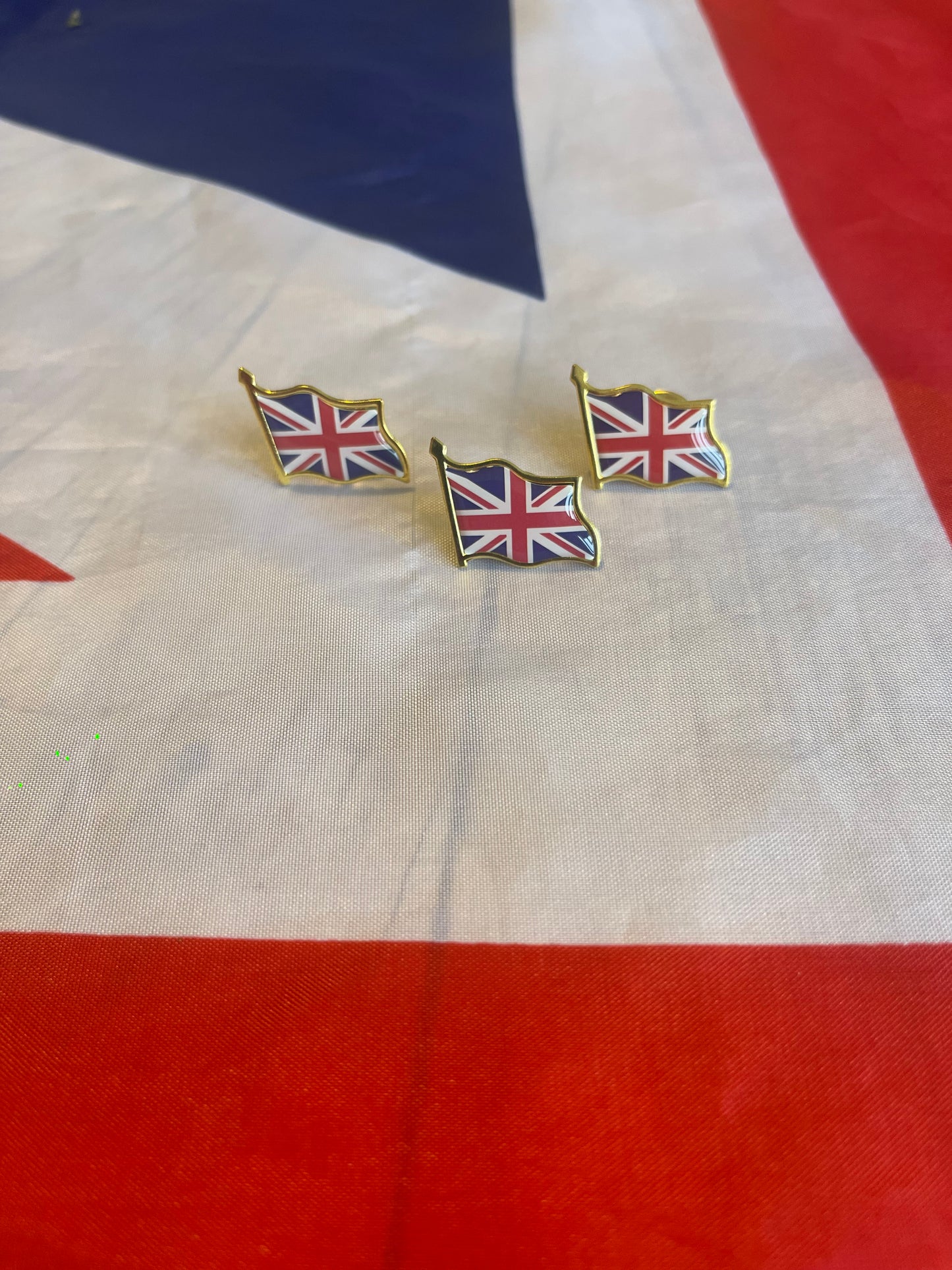 Union Jack/Flag lapel badge with Butterfly Clasp