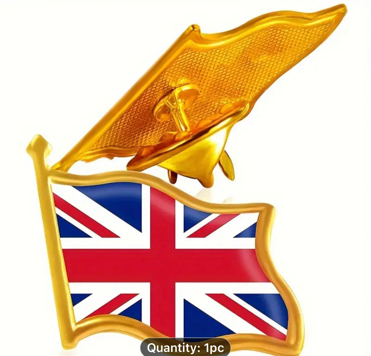 Union Jack/Flag lapel badge with Butterfly Clasp