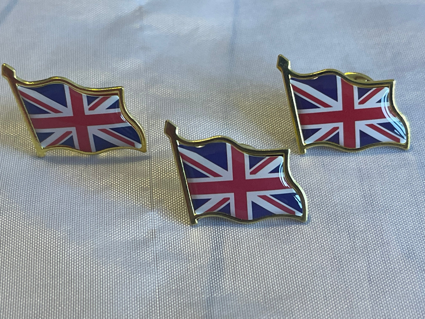 Union Jack/Flag lapel badge with Butterfly Clasp