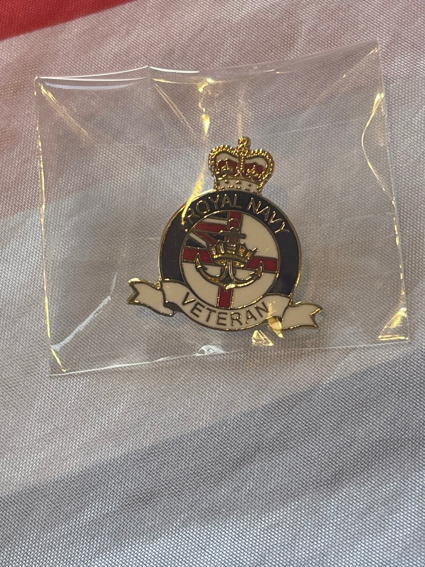 Royal Navy Veterans Enamel Lapel Badge