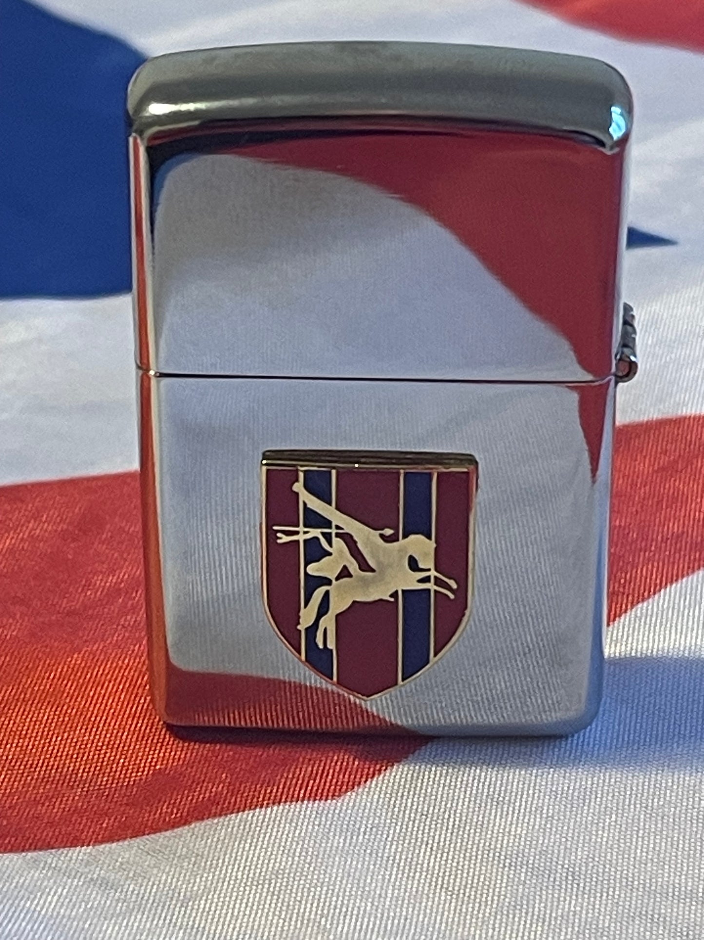 9 Squadron Para RE Windproof Chrome Lighter