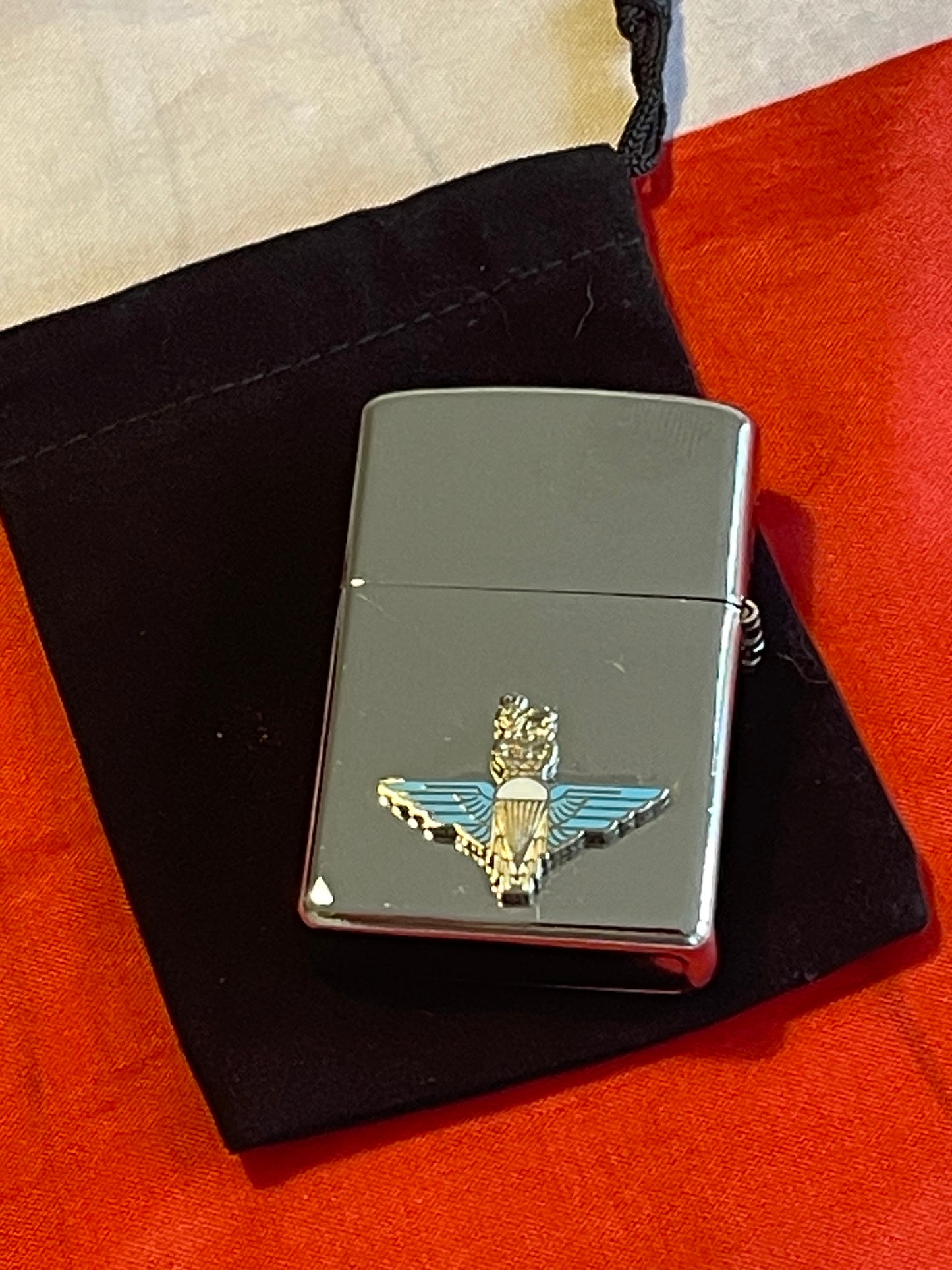 Airborne Forces Parachute Regiment Chrome Windproof Lighter