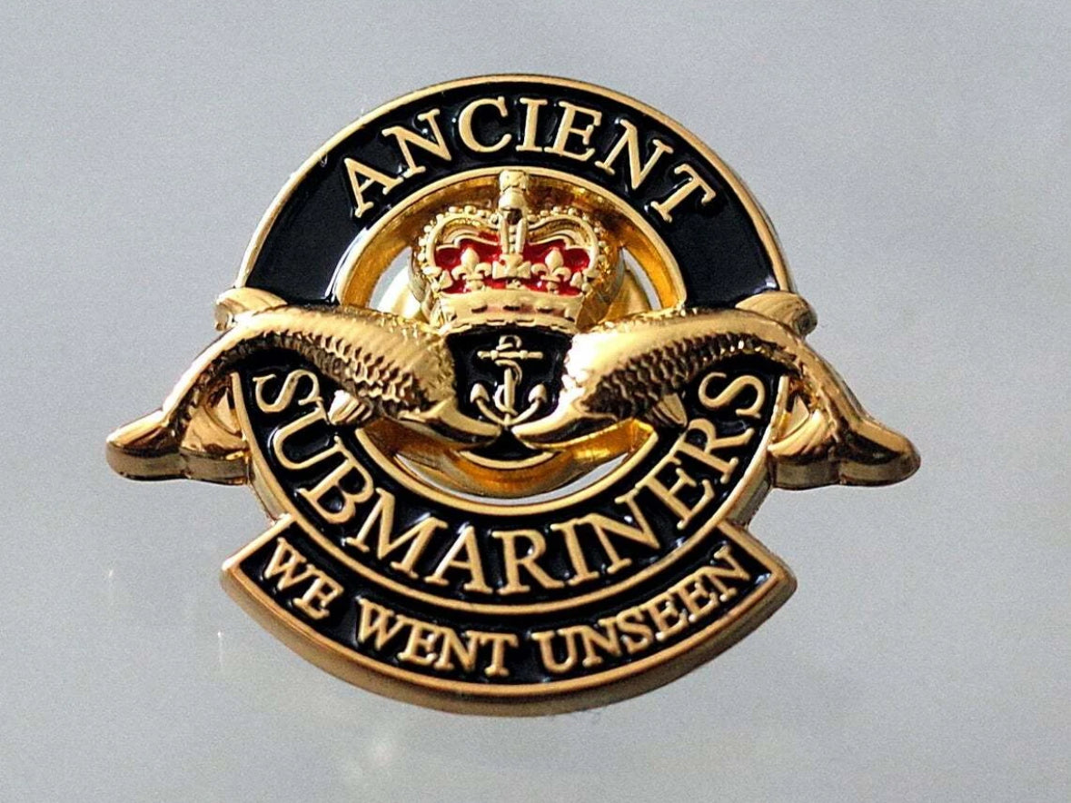 Royal Navy Ancient Submariners Veteran enamel pin lapel badge FREEPOST