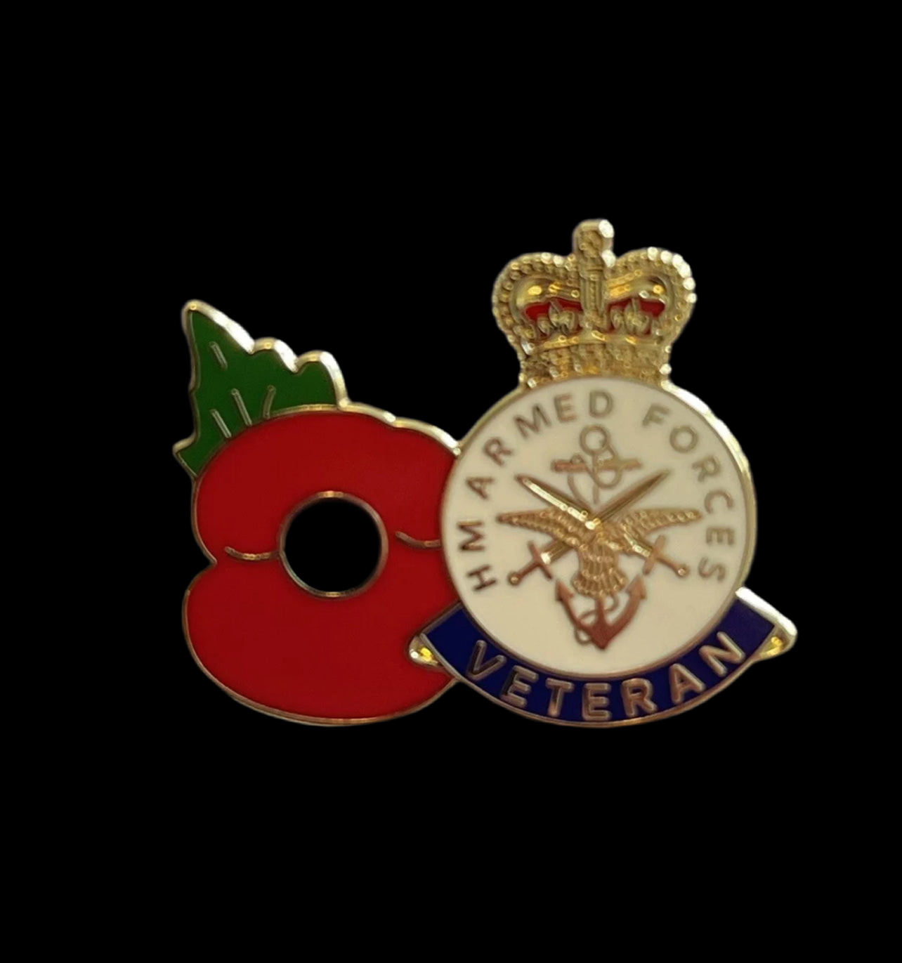 UK veterans armed forces pin badge  RAF Navy british Army Poppy Remembrance
