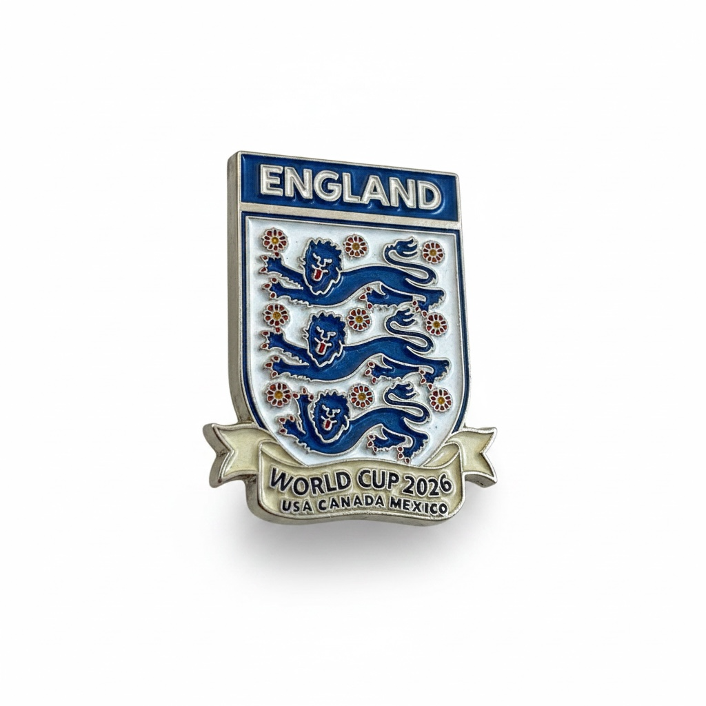 FIFA World Cup 2026 3 Lions Logo Football Pin Badge Brand New!