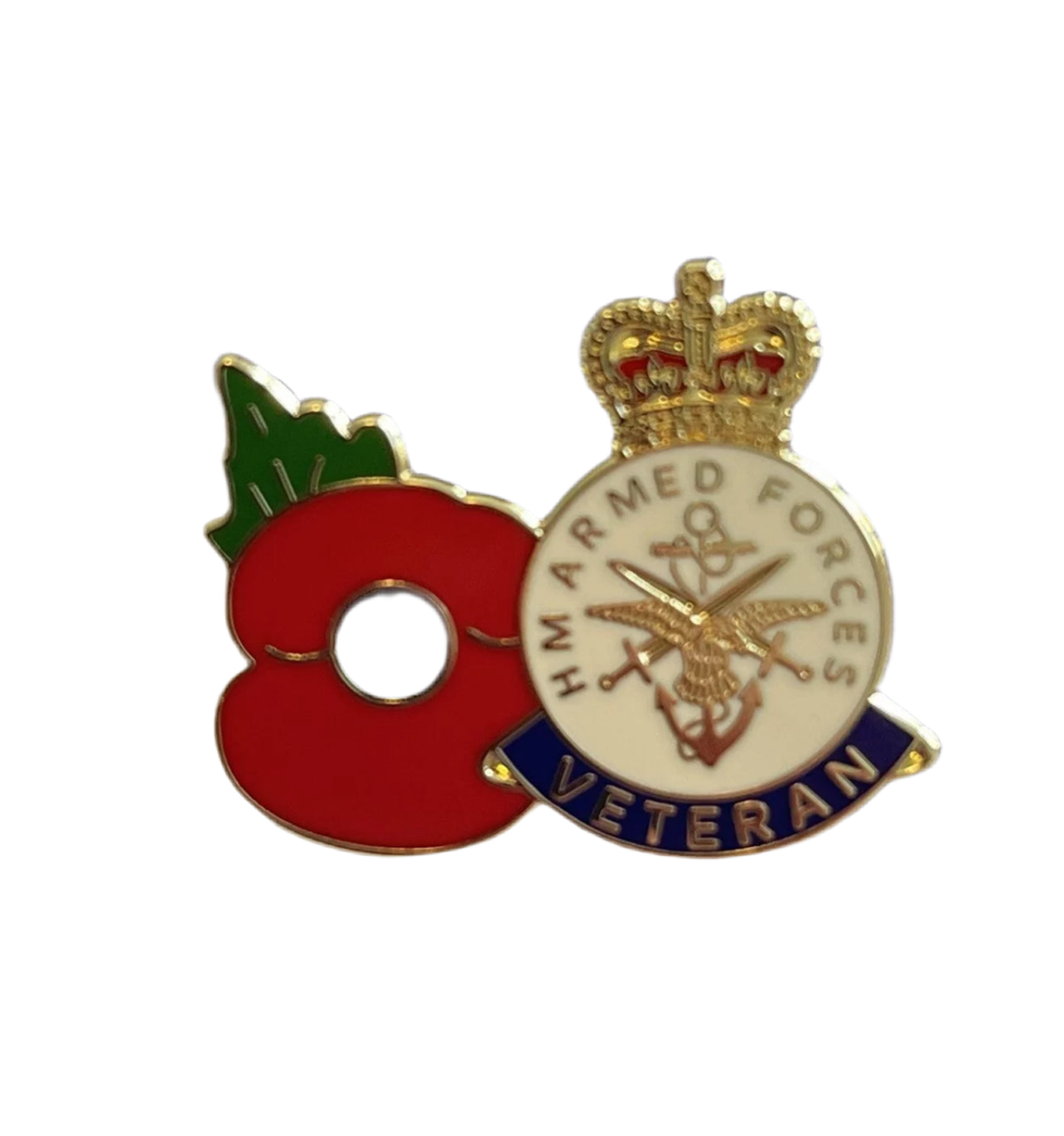 UK veterans armed forces pin badge  RAF Navy british Army Poppy Remembrance