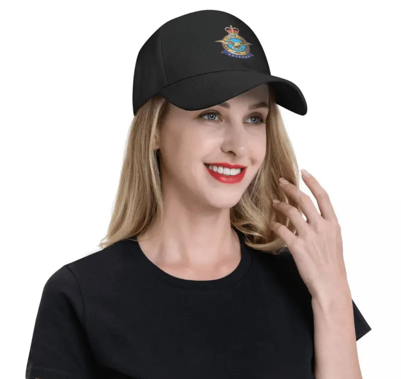 ROYAL AIRFORCE VETERAN RAF Baseball Cap Unisex Black Adjustable Hat