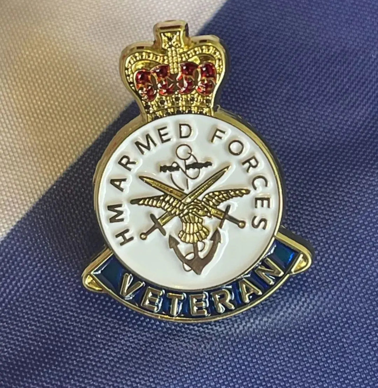 UK veterans armed forces pin badge brooch royal RAF Navy british Army gift