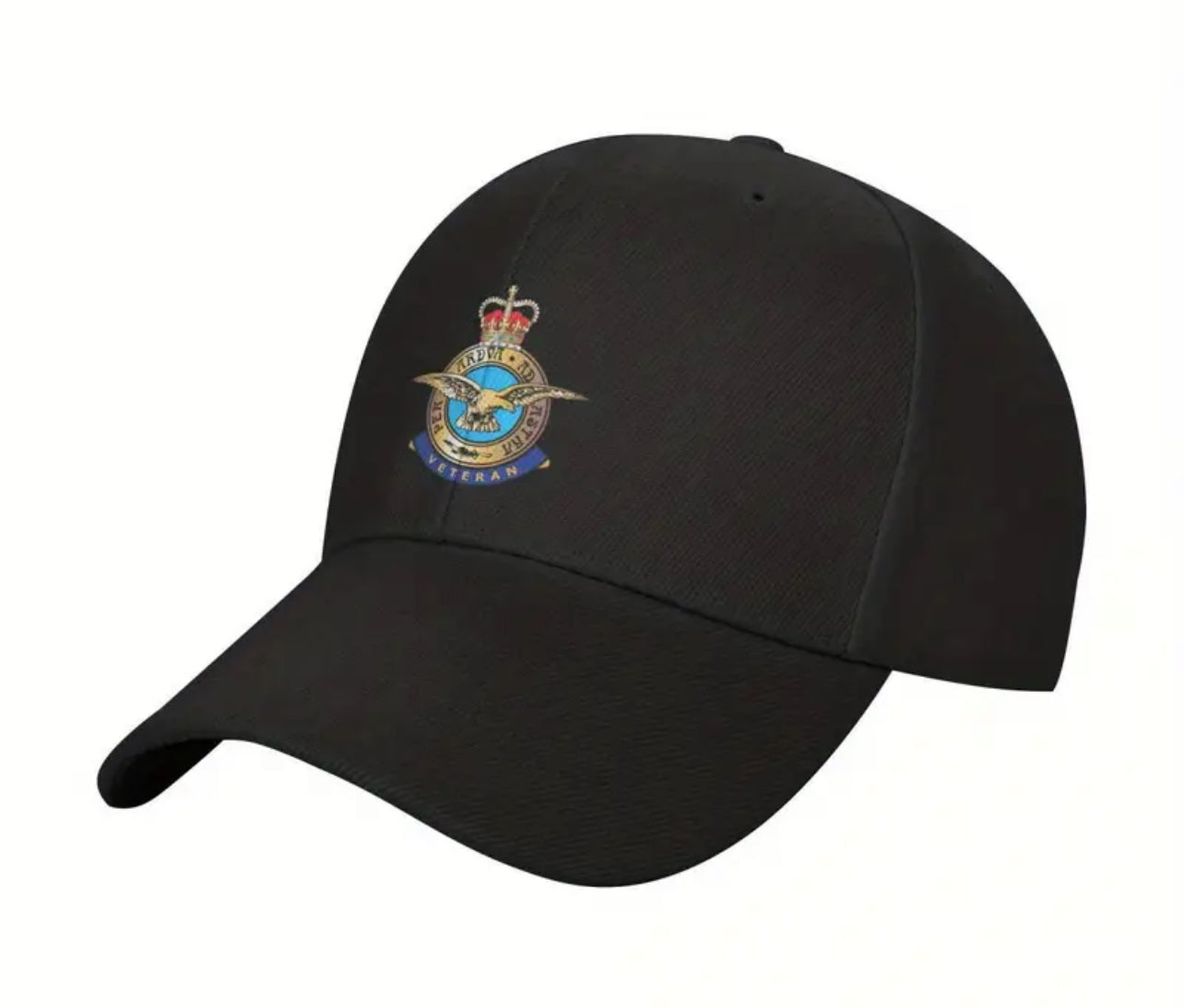 ROYAL AIRFORCE VETERAN RAF Baseball Cap Unisex Black Adjustable Hat