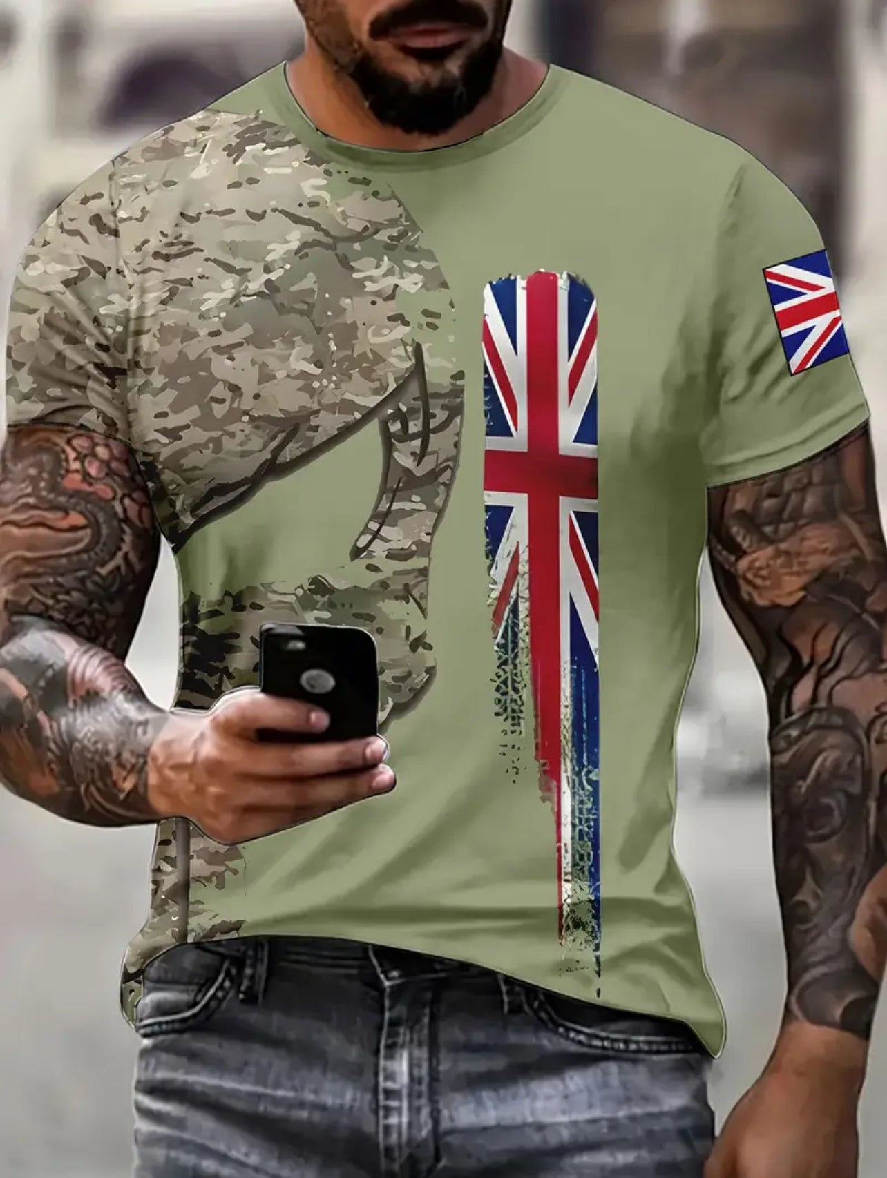 British Army Veteran khaki T Shirt