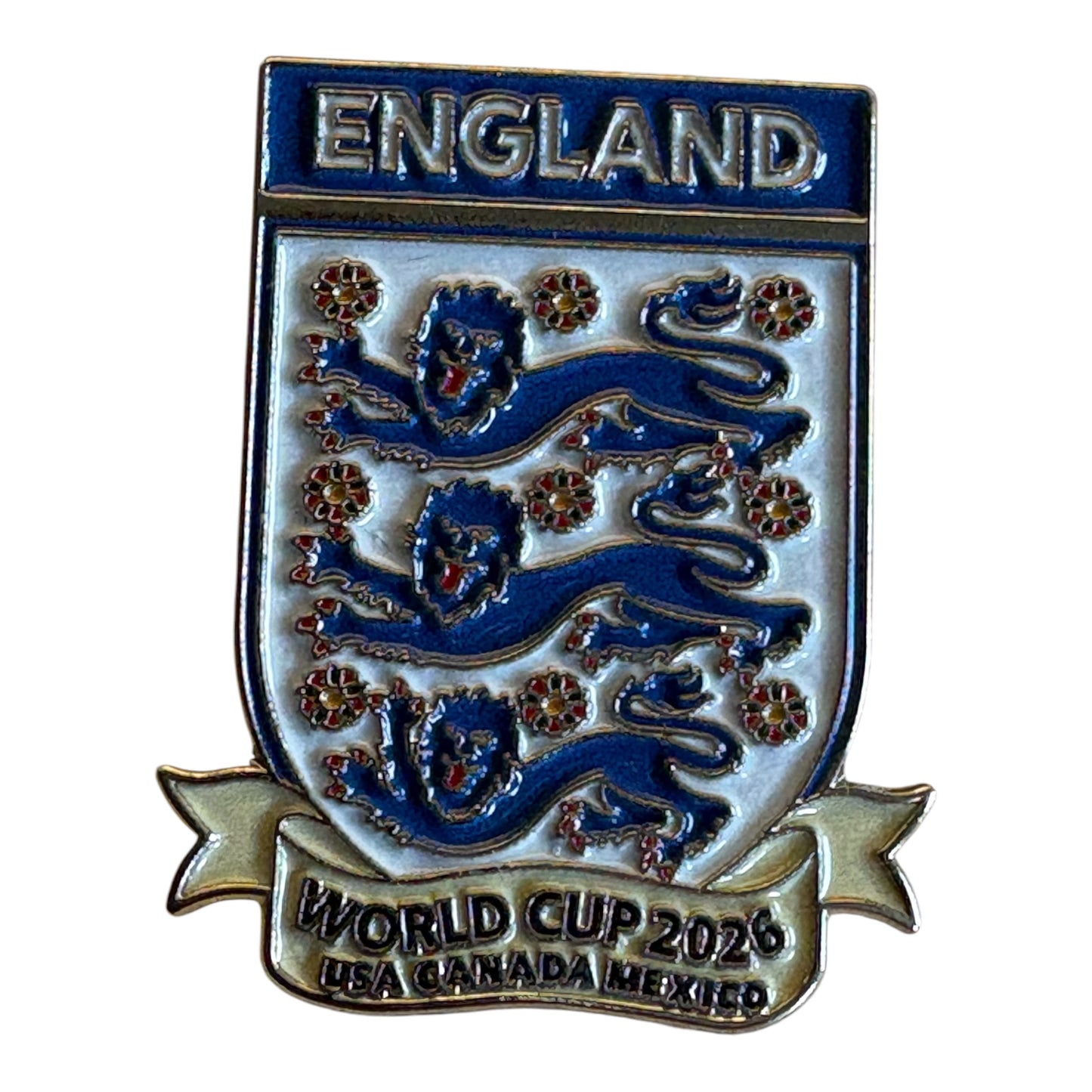 FIFA World Cup 2026 3 Lions Logo Football Pin Badge Brand New!