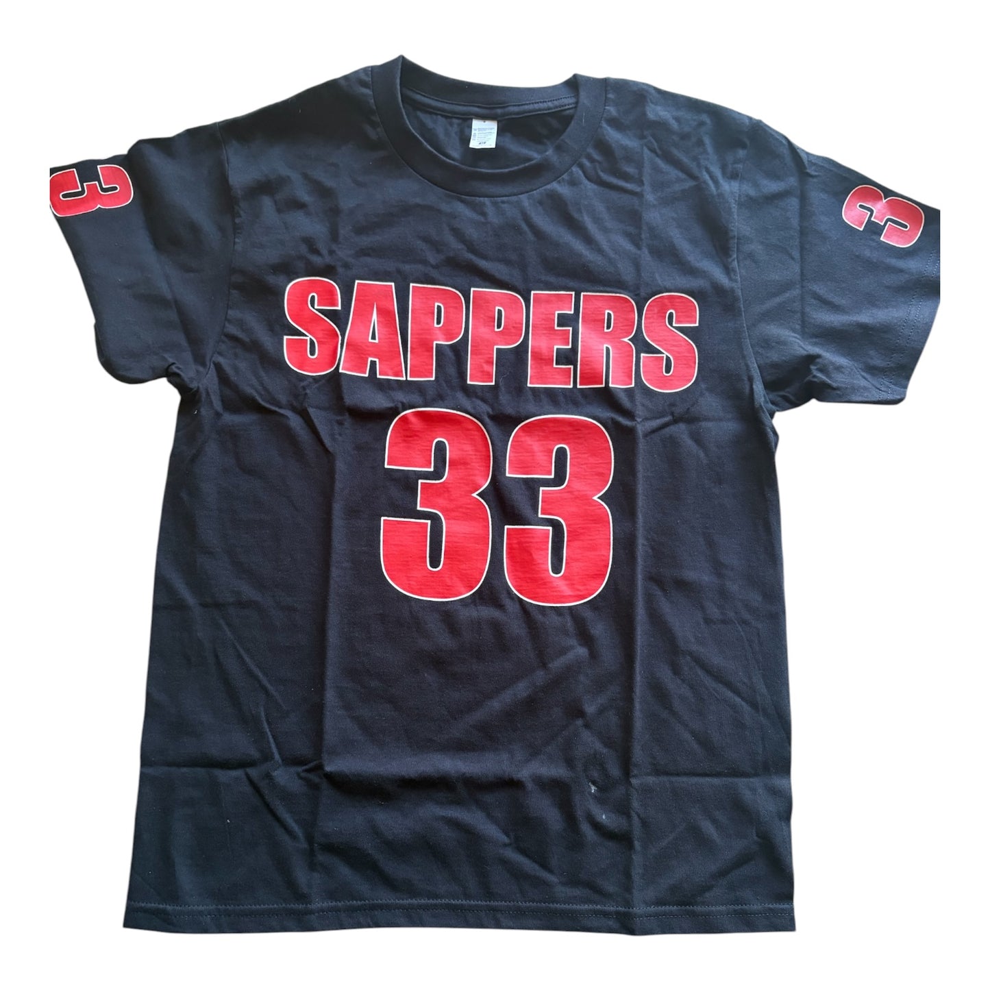 33 IND FLD SQN RE T Shirt Medium Cotton Black SAPPERS Royal Engineers