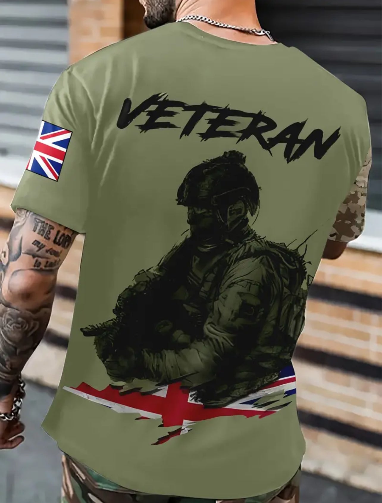 British Army Veteran khaki T Shirt