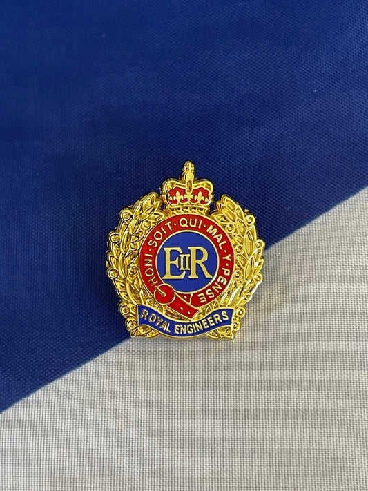 Royal Corps of Engineers Sappers Lapel Pin Regimental Military Badge 25mm