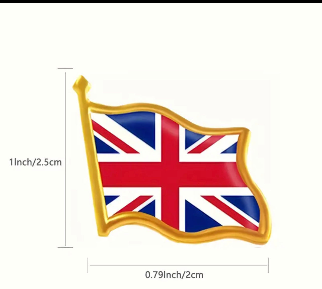 Union Jack/Flag lapel badge with Butterfly Clasp