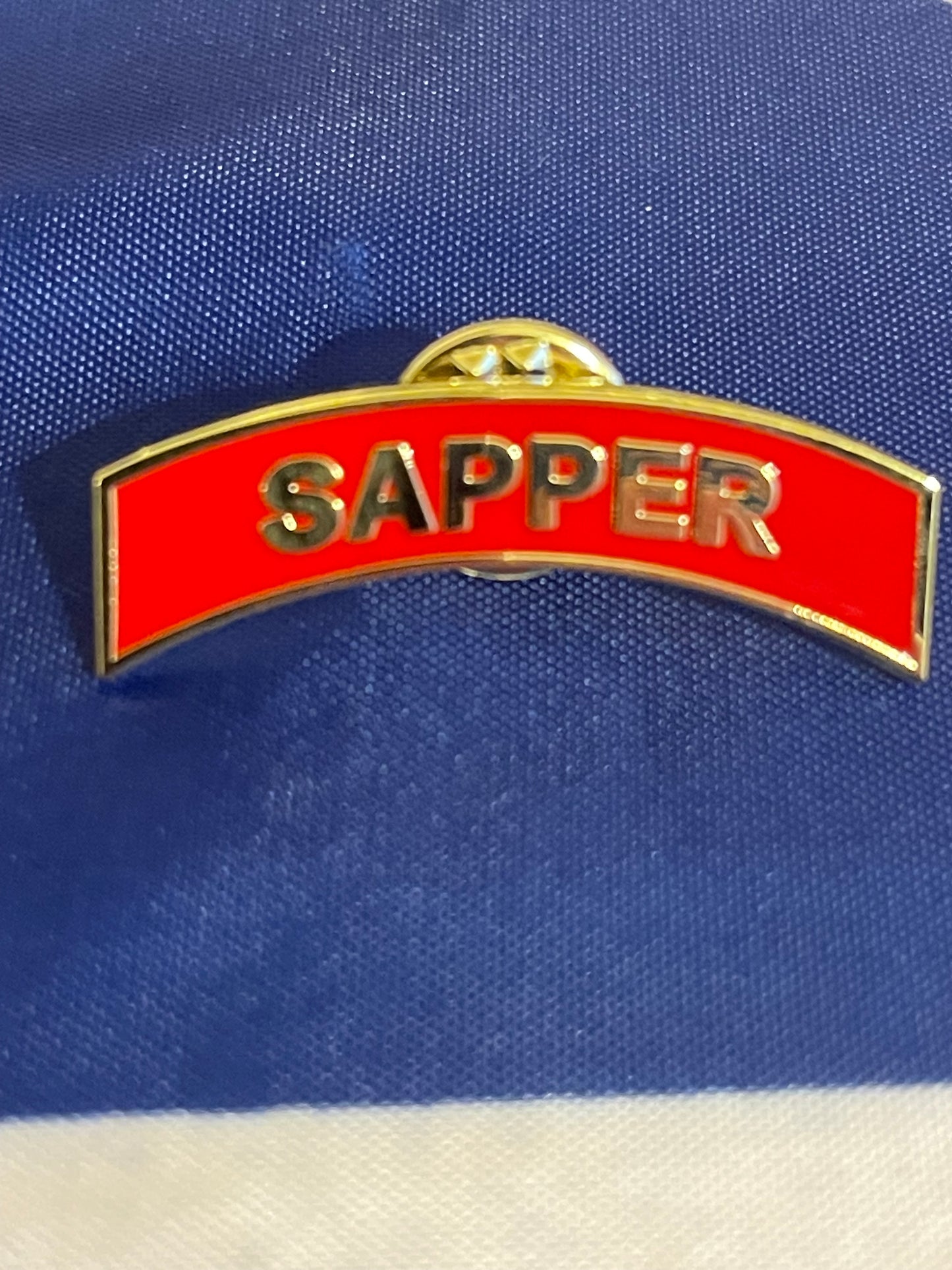 Sapper Lapel badge . Royal Engineers. FREEPOST