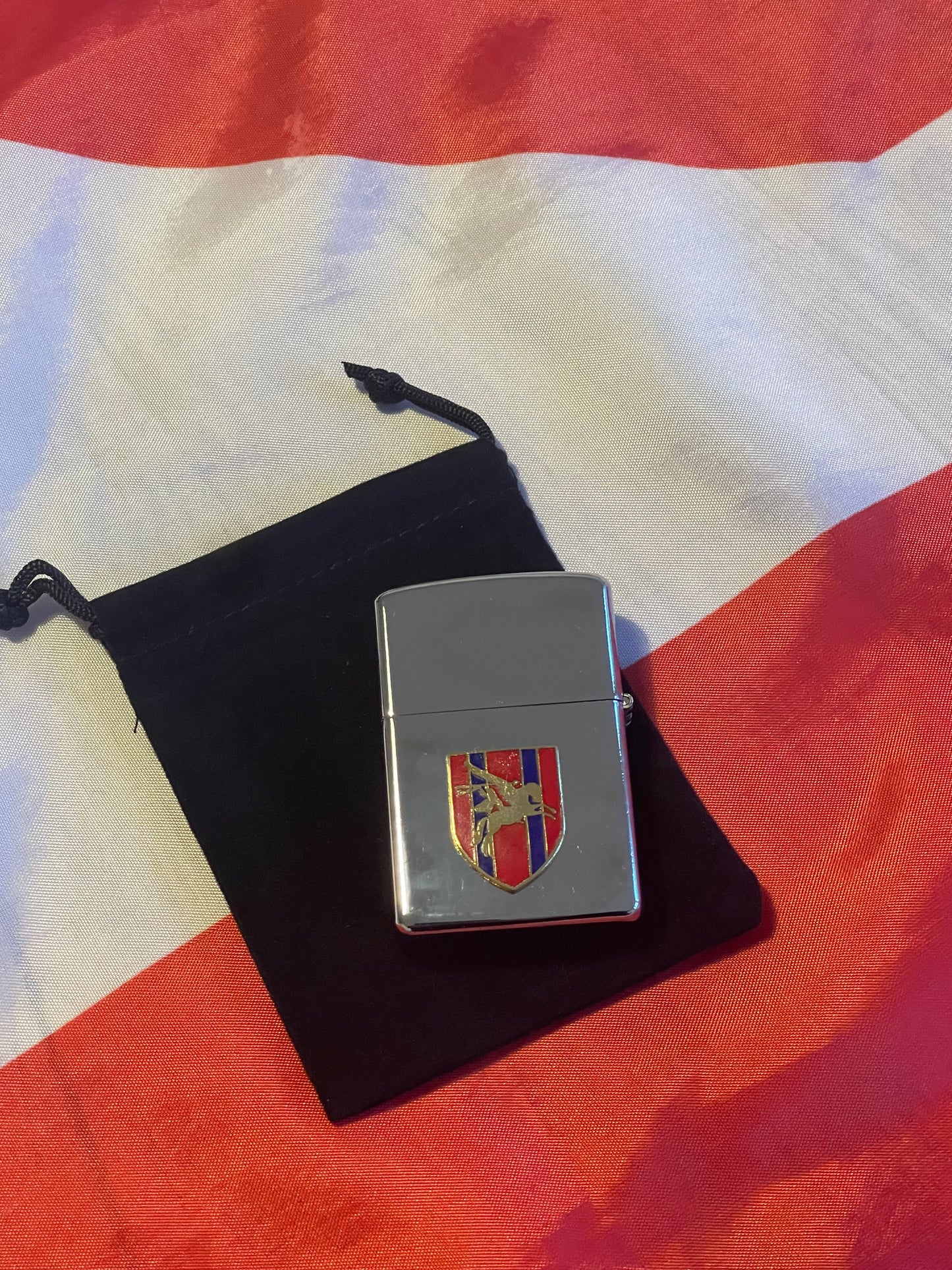 9 Squadron Para RE Windproof Chrome Lighter