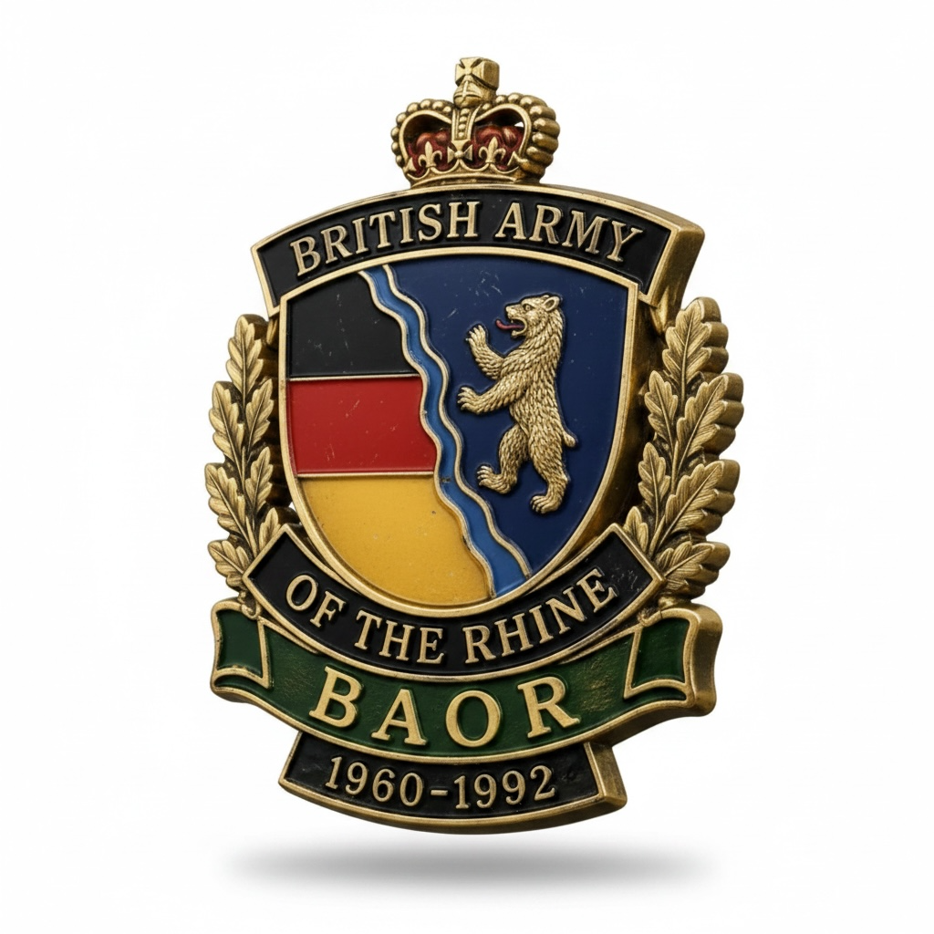 BAOR Veteran Pin Badge British Army Of The Rhine Lapel Pin FREEPOST